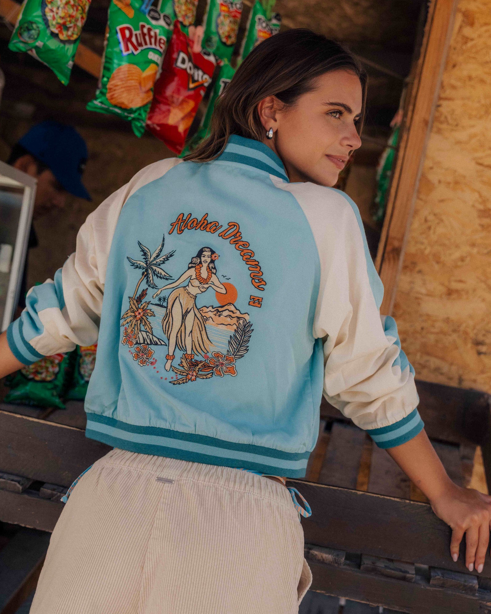 Womens Dream Vacation Bomber Jacket