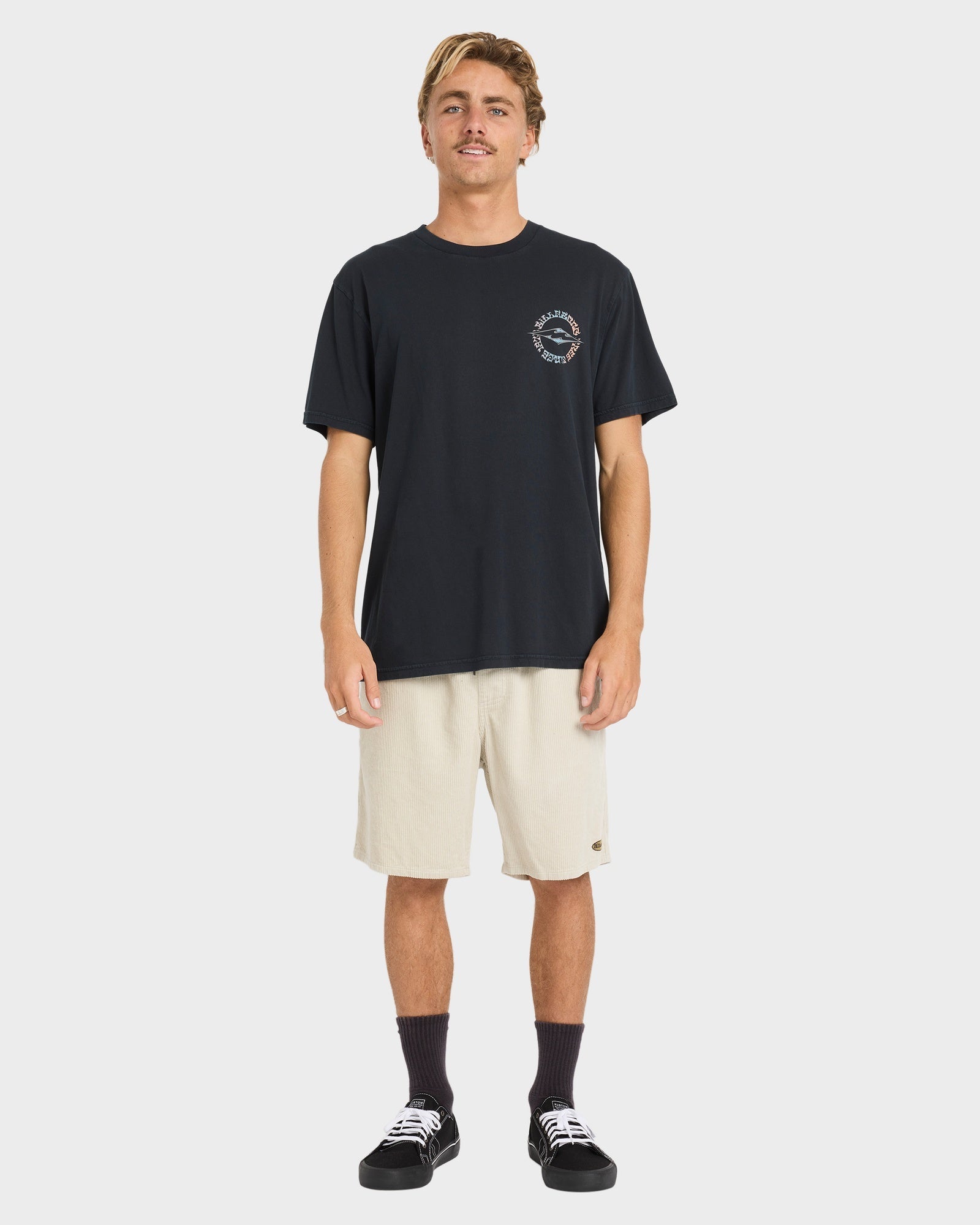 Mens Hollow Diamond Wave Washed Premium T-Shirt