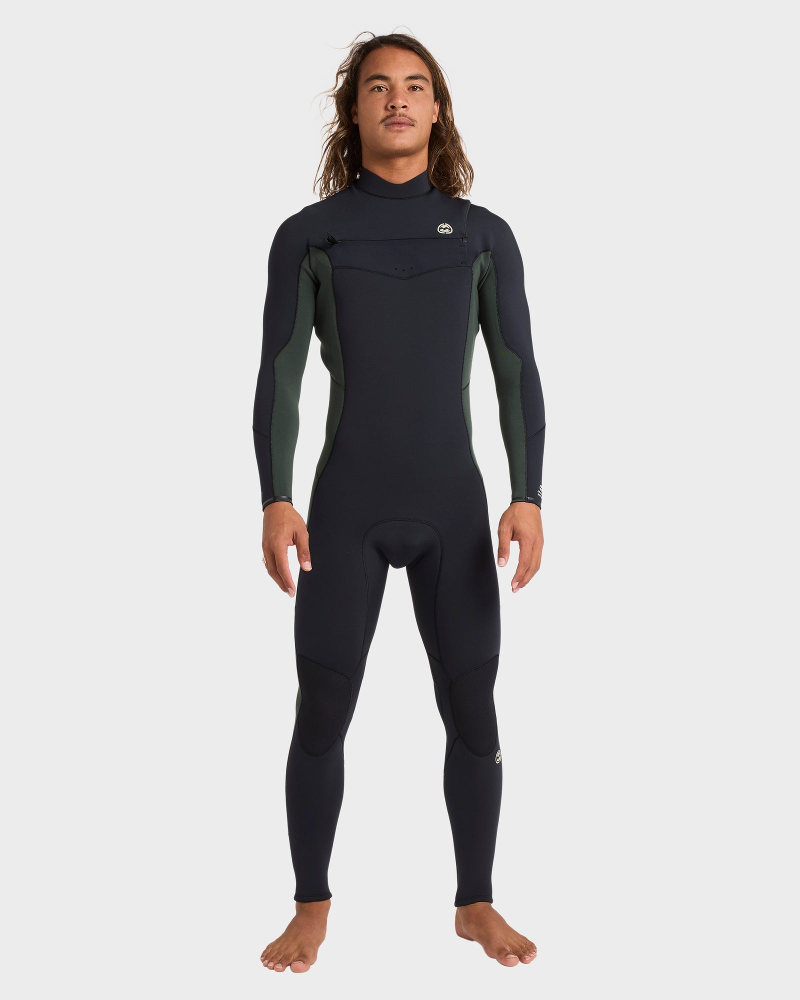 Mens 3/2 mm Absolute Natural Chest Zip Steamer Wetsuit