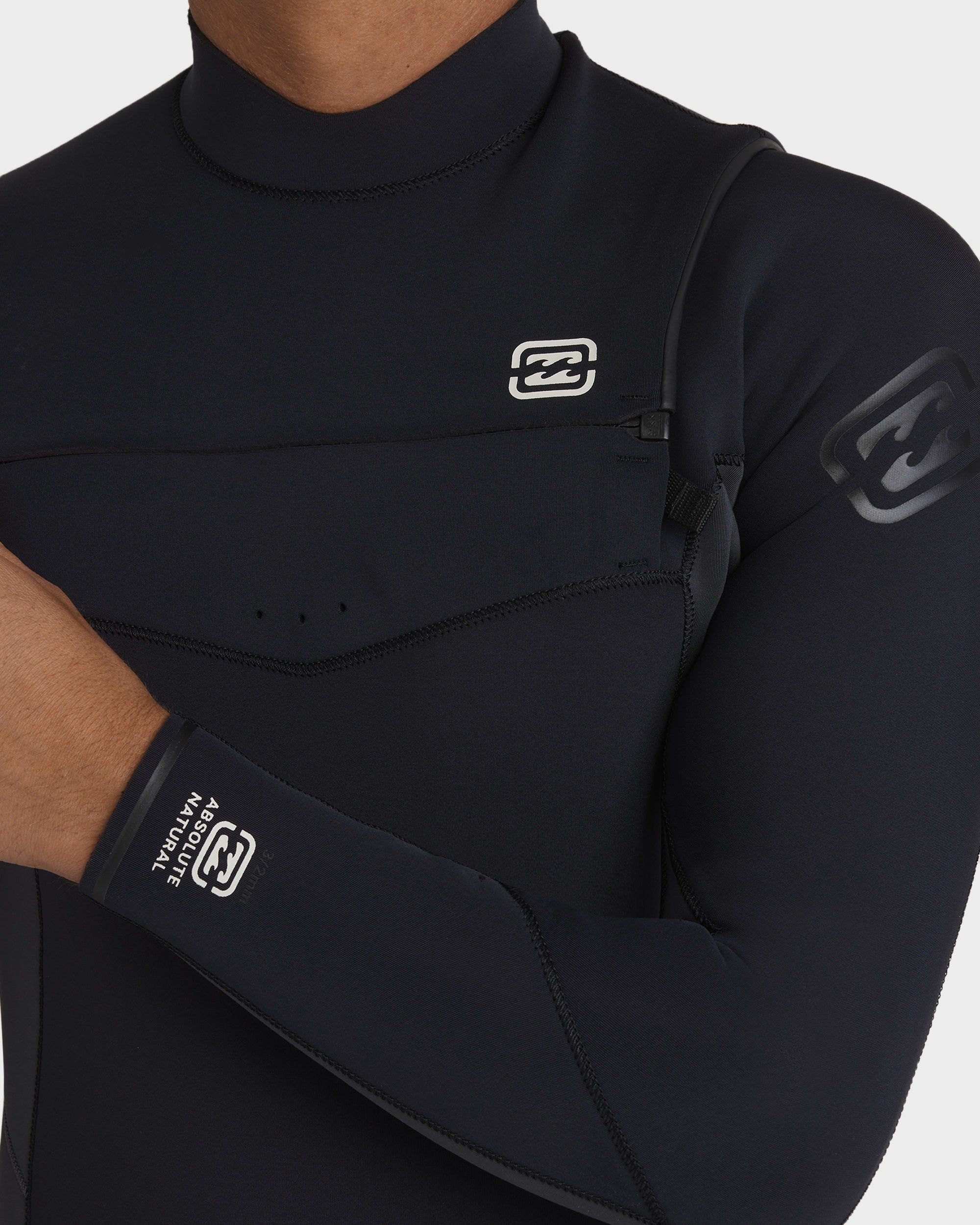 Mens 3/2mm Absolute Natural Chest Zip Wetsuit