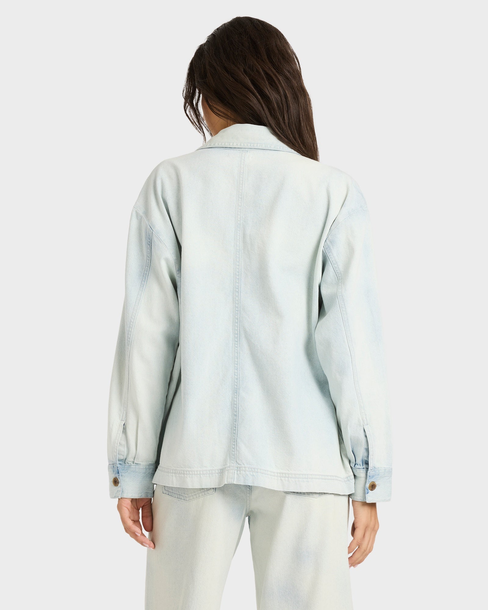 Womens Jade Saltwashed Denim Shacket