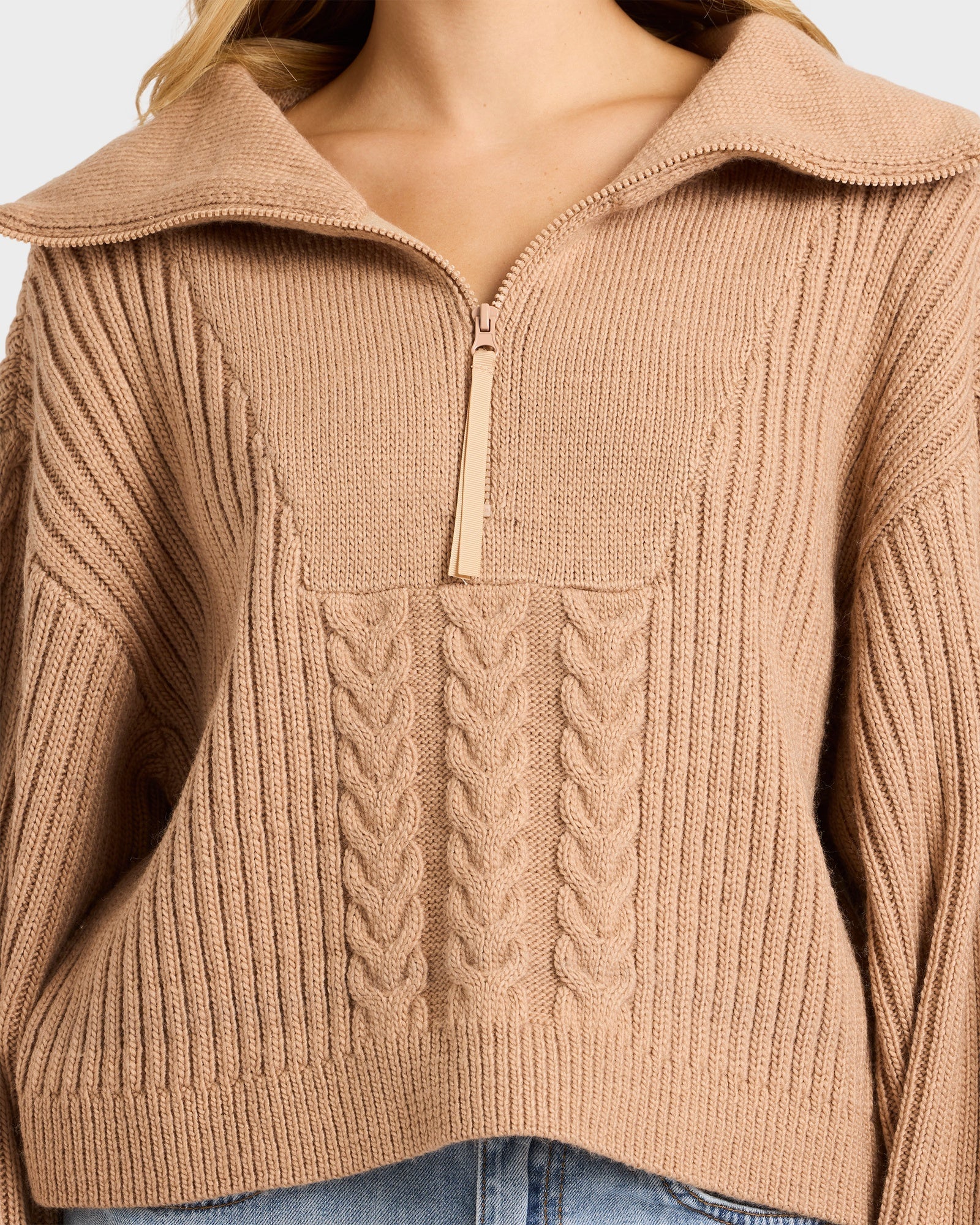 Womens Sun Zippy Sweater