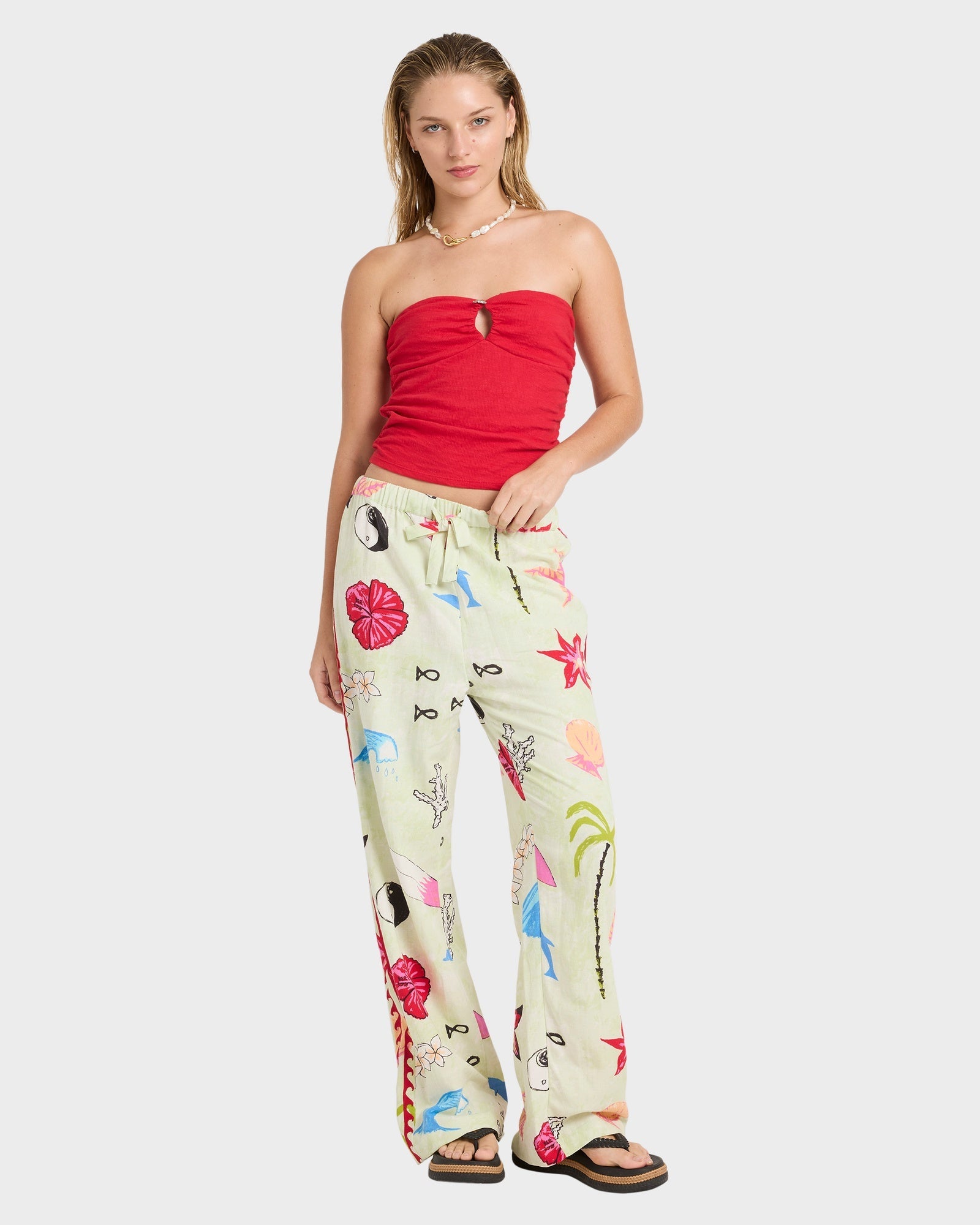 Womens Lottie Hall Elastic Pants