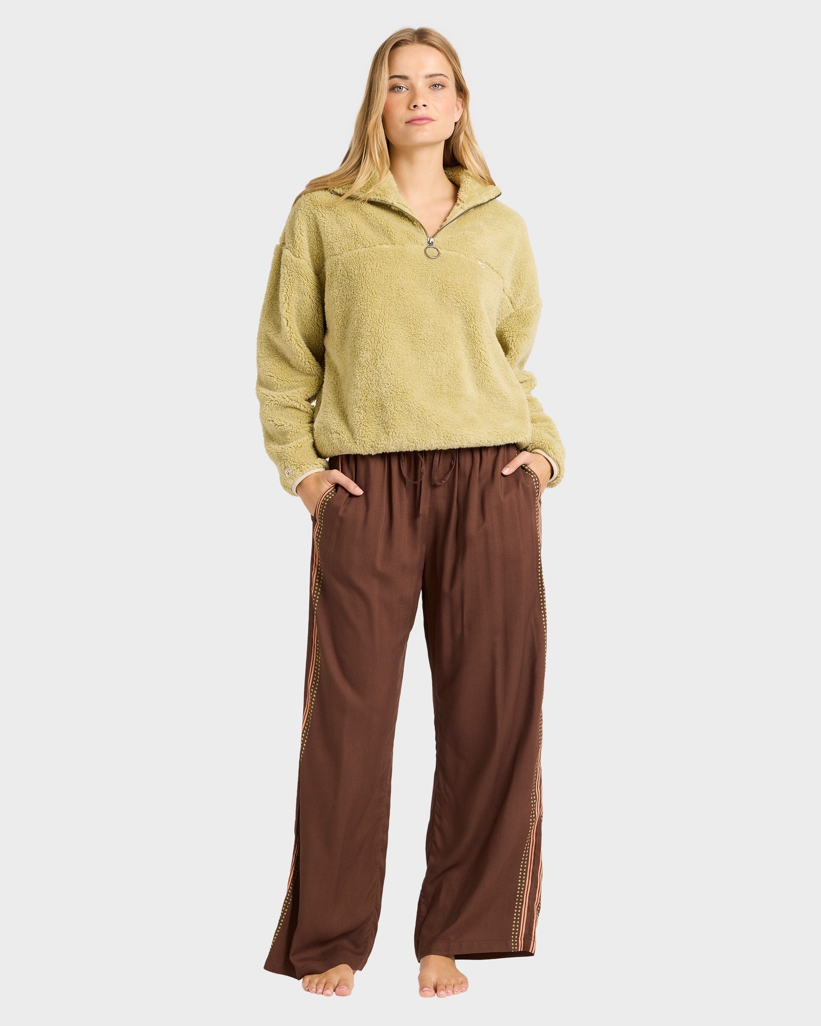 Womens Vacay Mode Elastic Pants