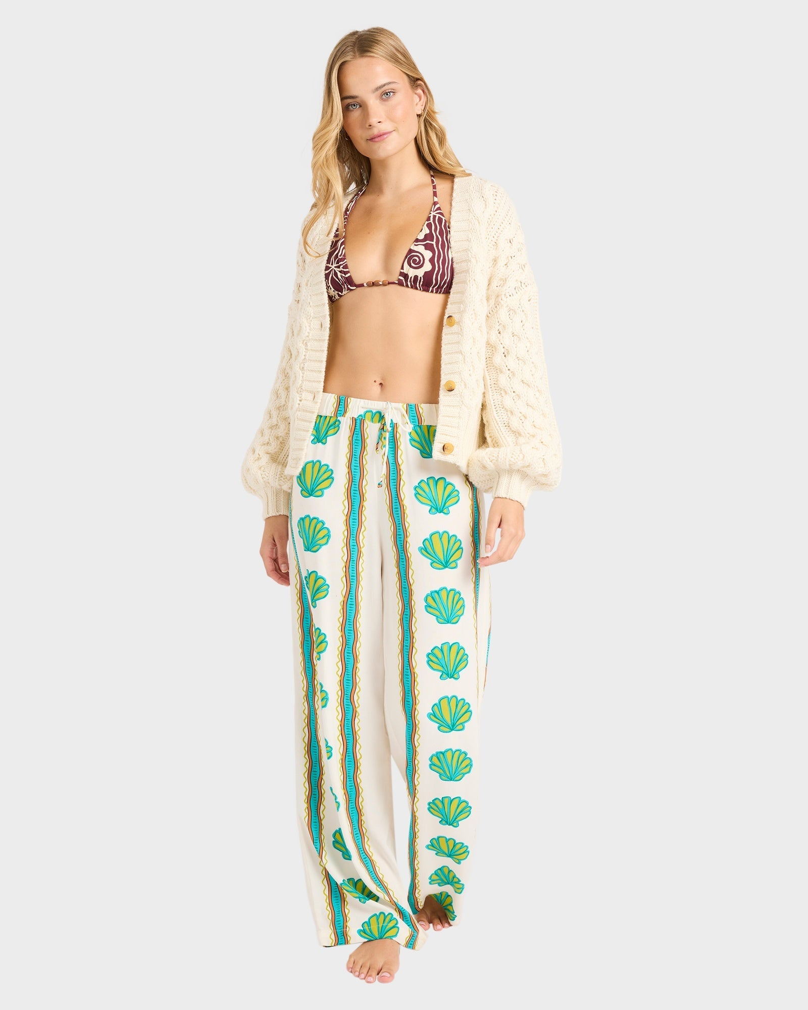 Womens Coastal Crush Elastic Pants