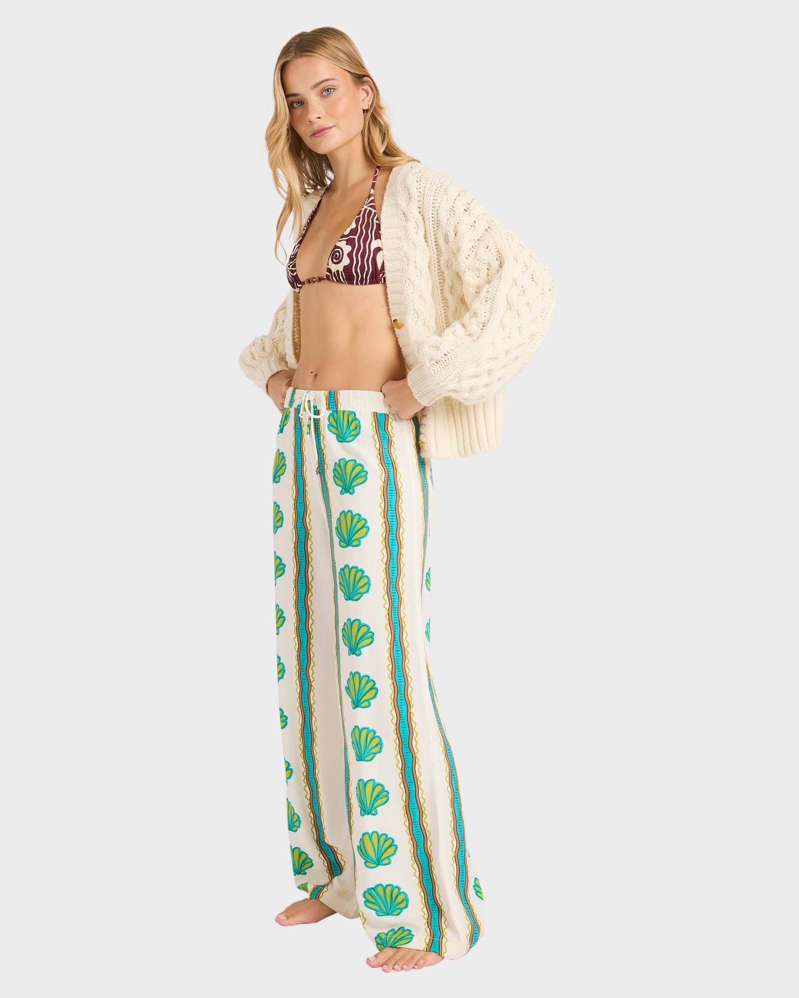 Womens Coastal Crush Elastic Pants