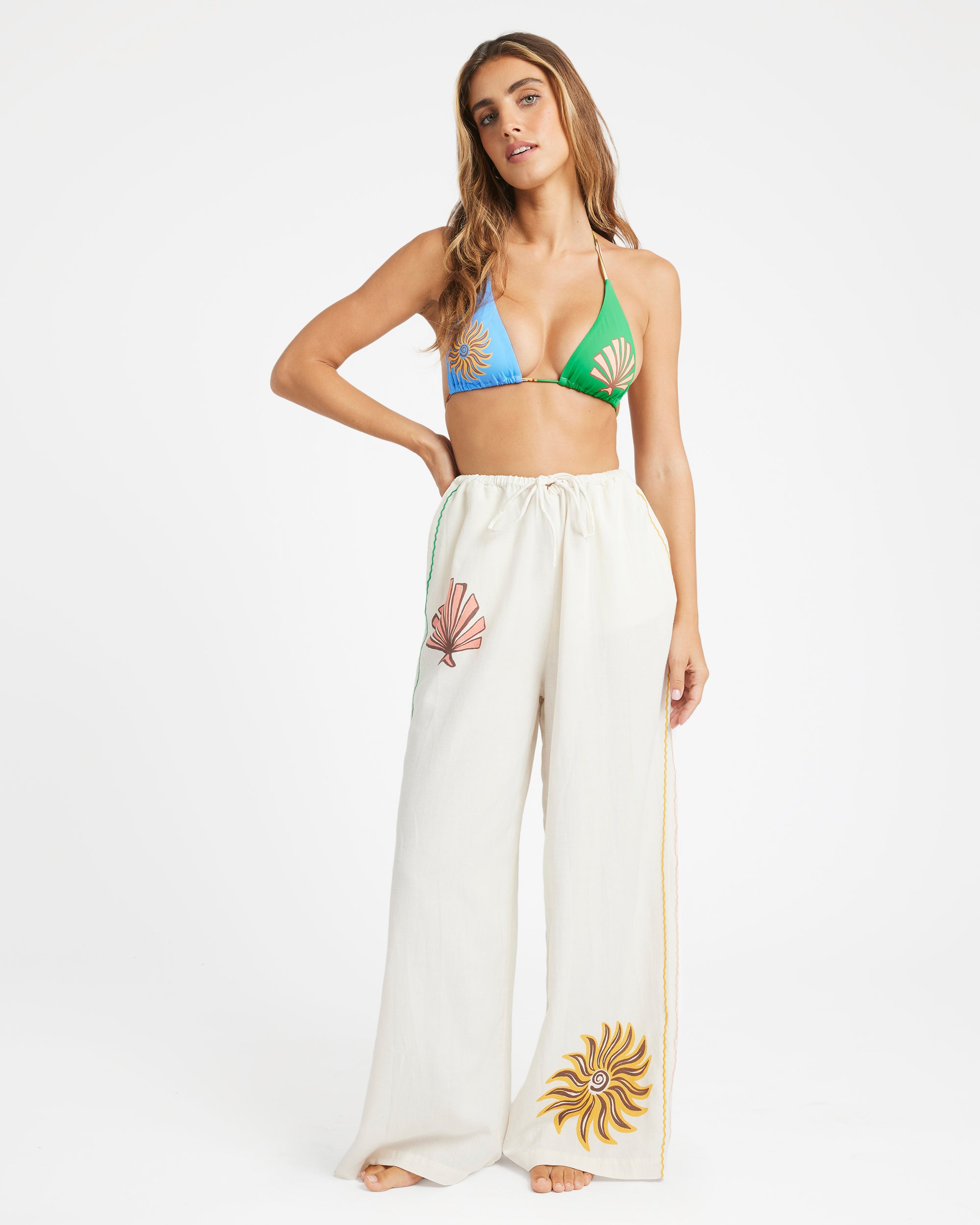 Womens Wave Haze Elastic Pants