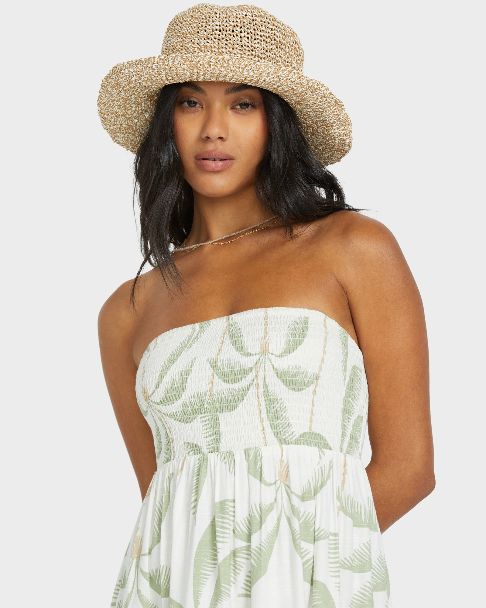 Womens Tropical Haze Midi Dress