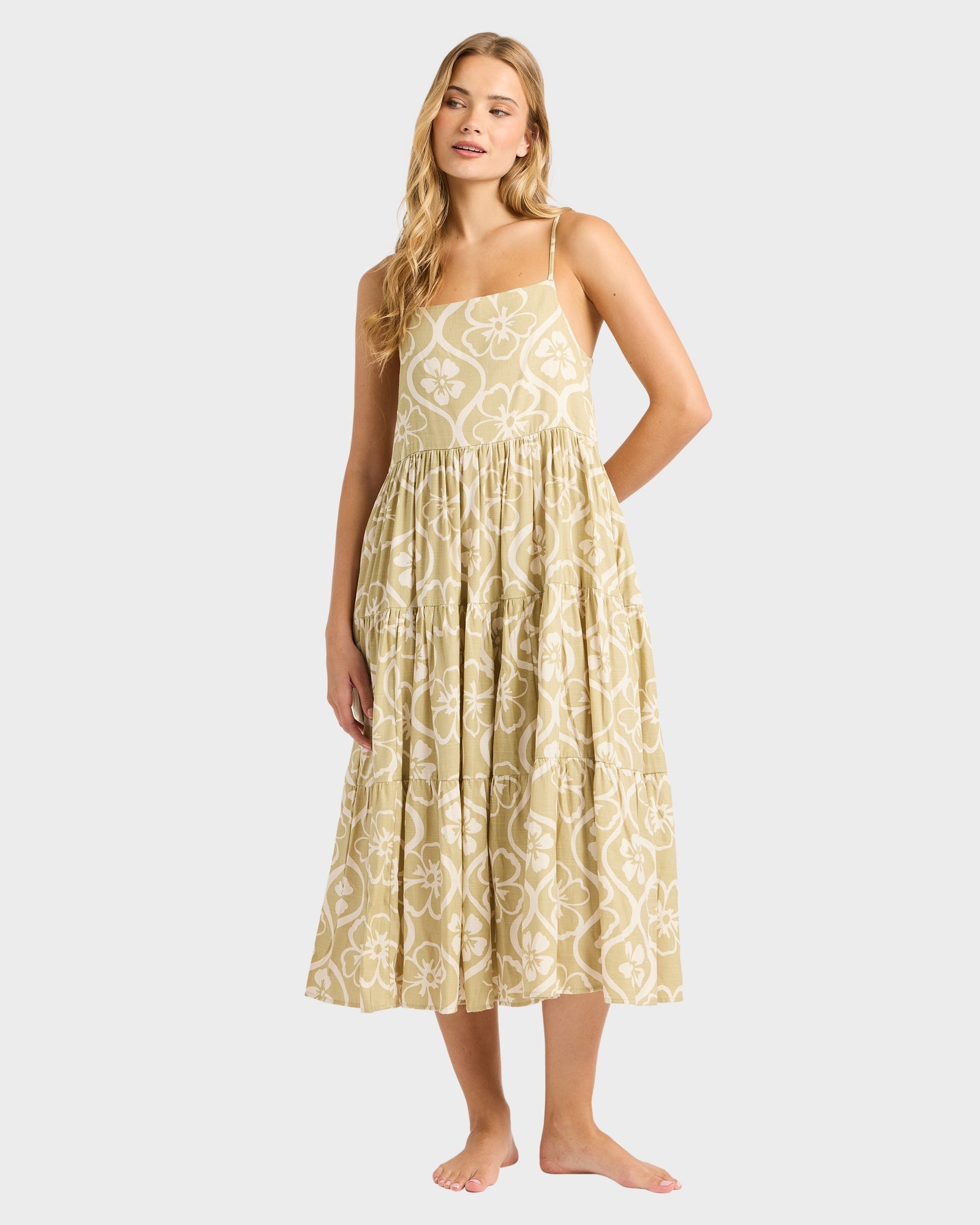 Womens Floral Trip Lost Love Midi Dress