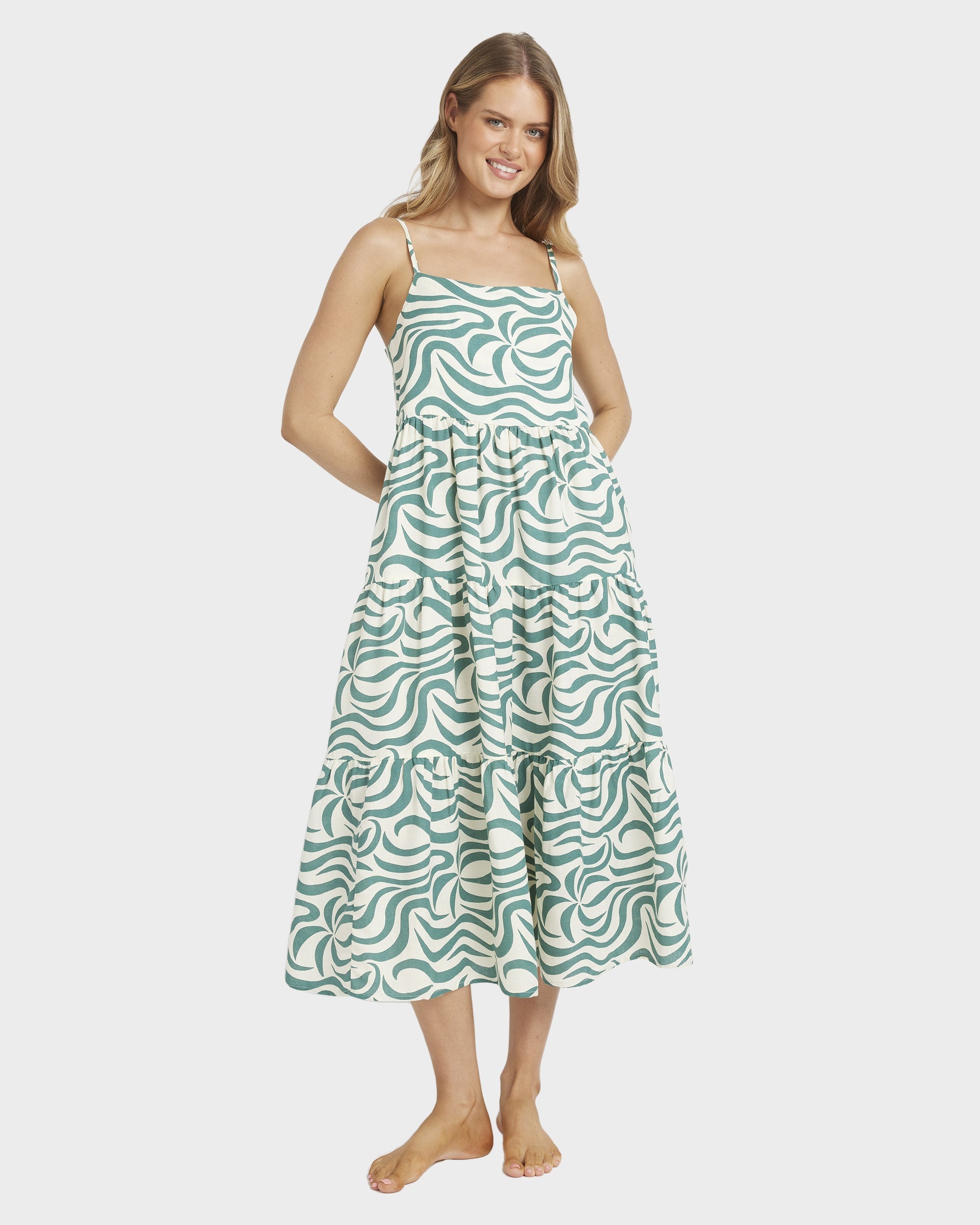 Womens All The Waves Maxi Dress