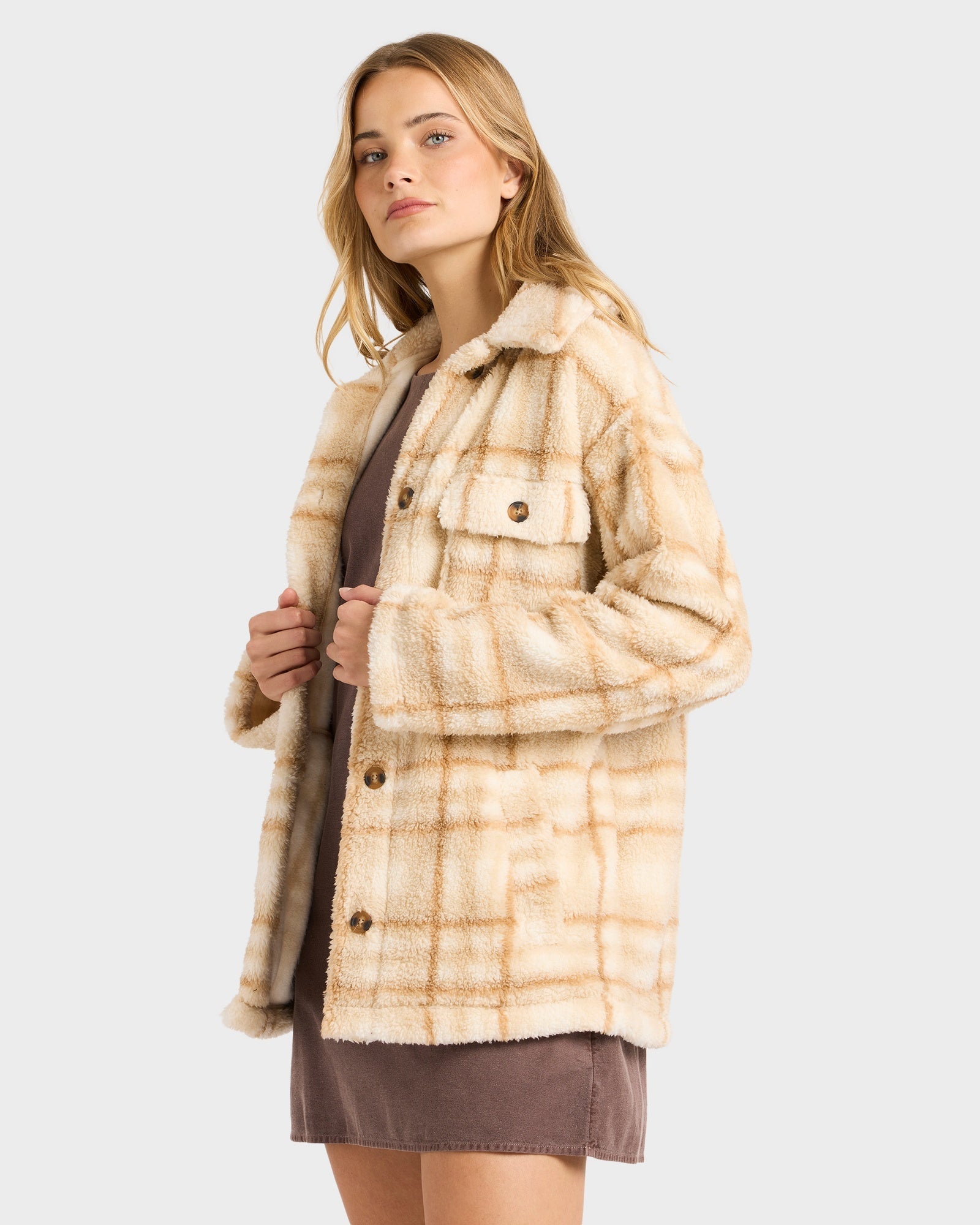 Womens Check Ya Fleece Jacket