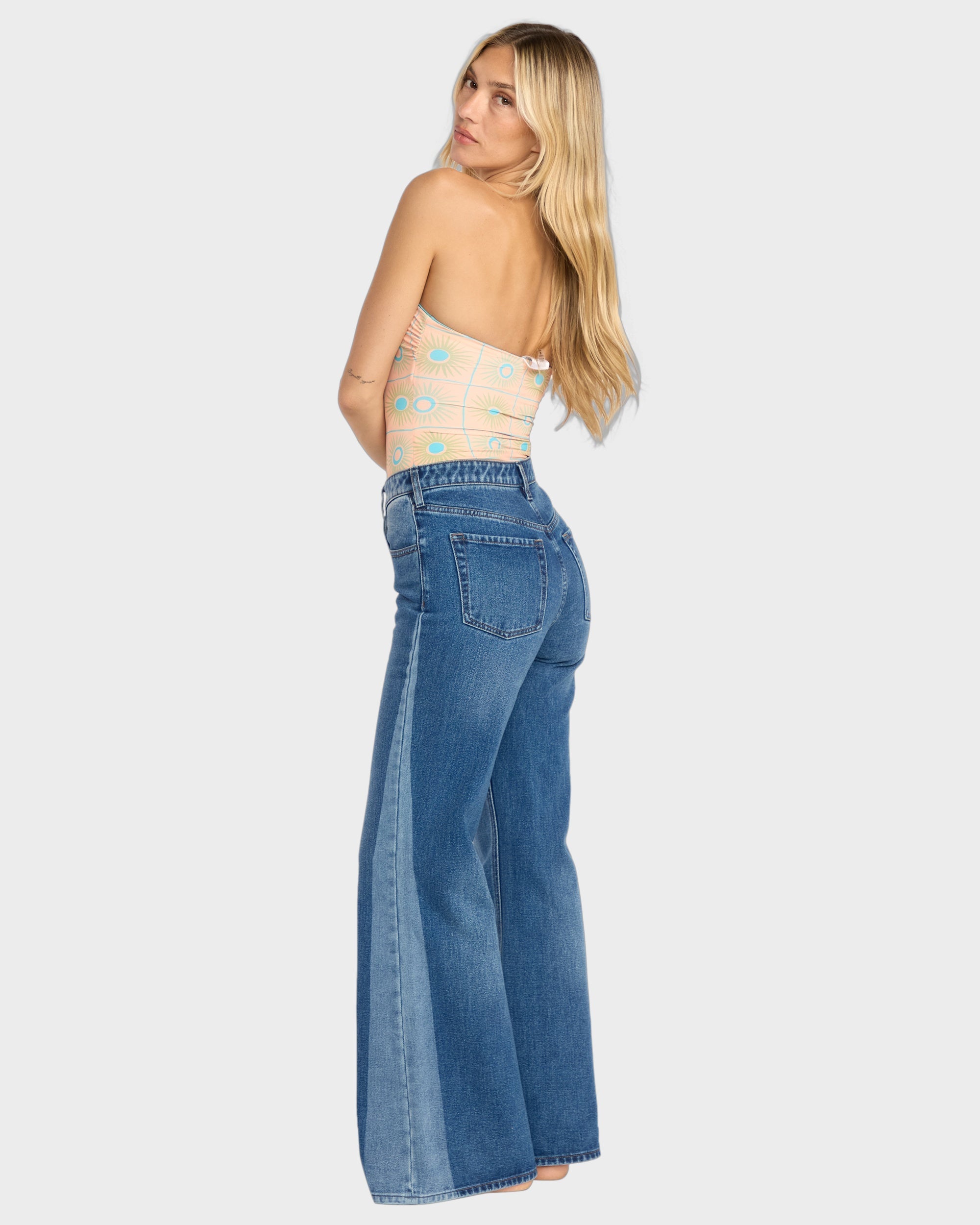 Womens Free Fall Flare Denim Jeans