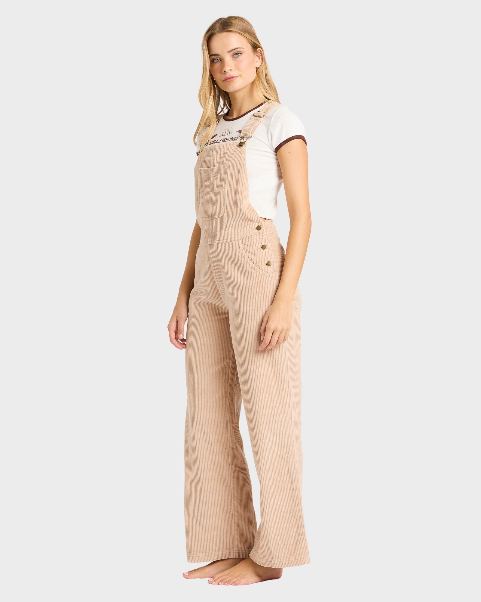 Womens Vacay Corduroy Overalls