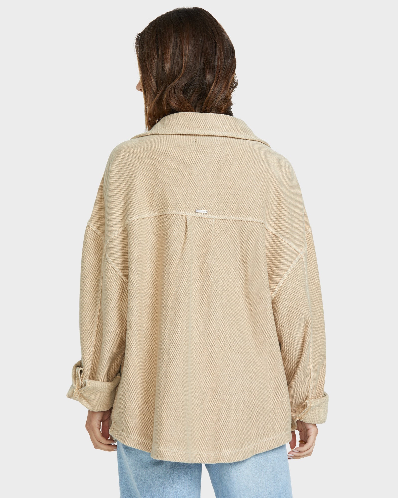 Womens Everytime Shacket Fleece Top