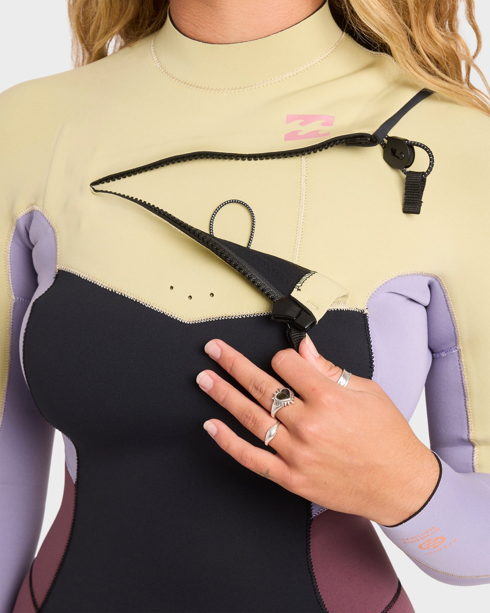 Womens 3/2mm Synergy Natural Chest Zip Steamer Wetsuit