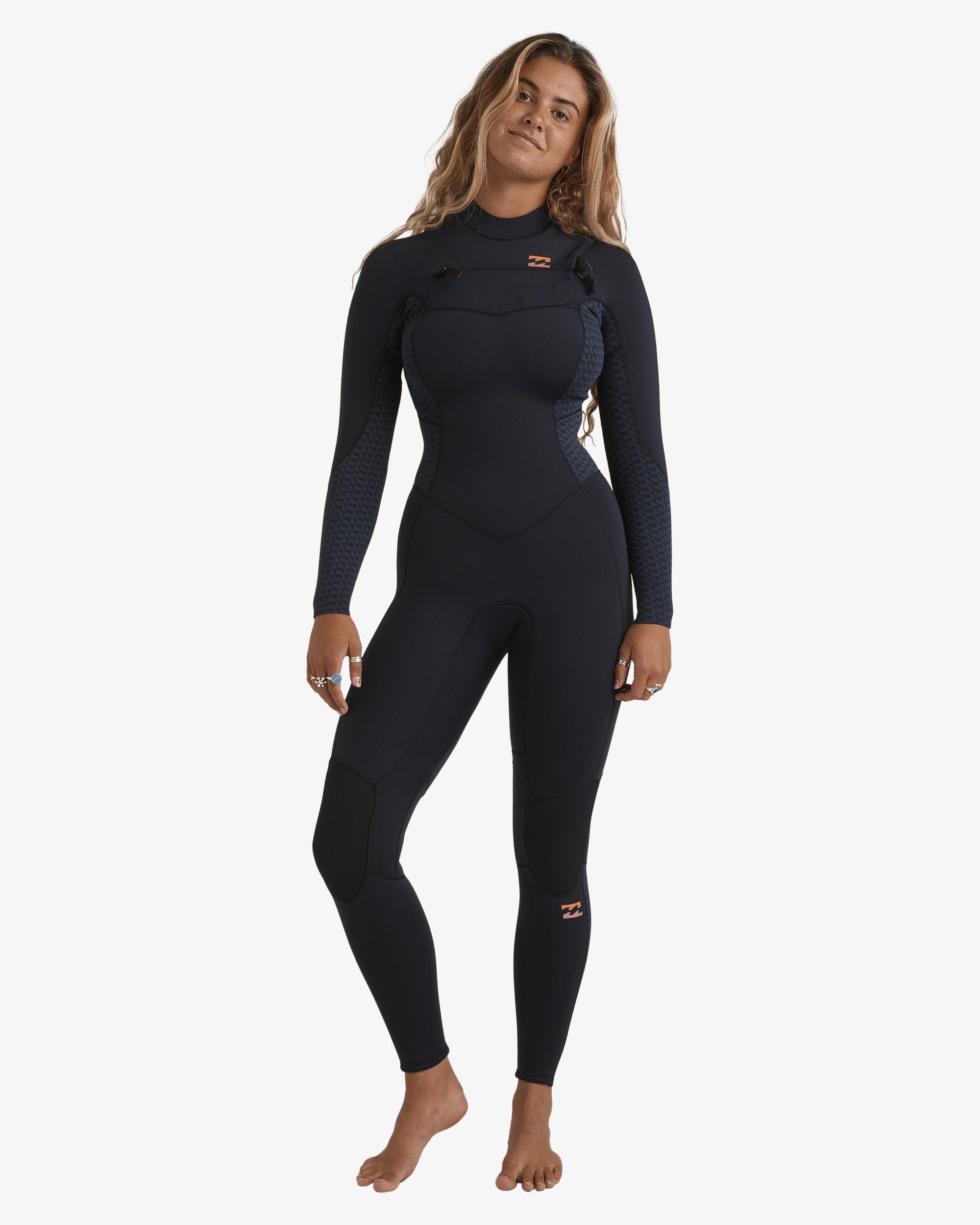 Womens 3/2mm Synergy Natural Chest Zip Steamer Wetsuit