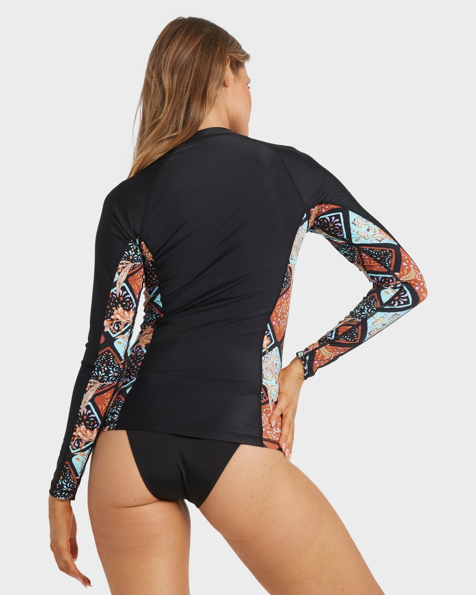 Womens Forever Folk Reef Break Long Sleeve Rash Vest
