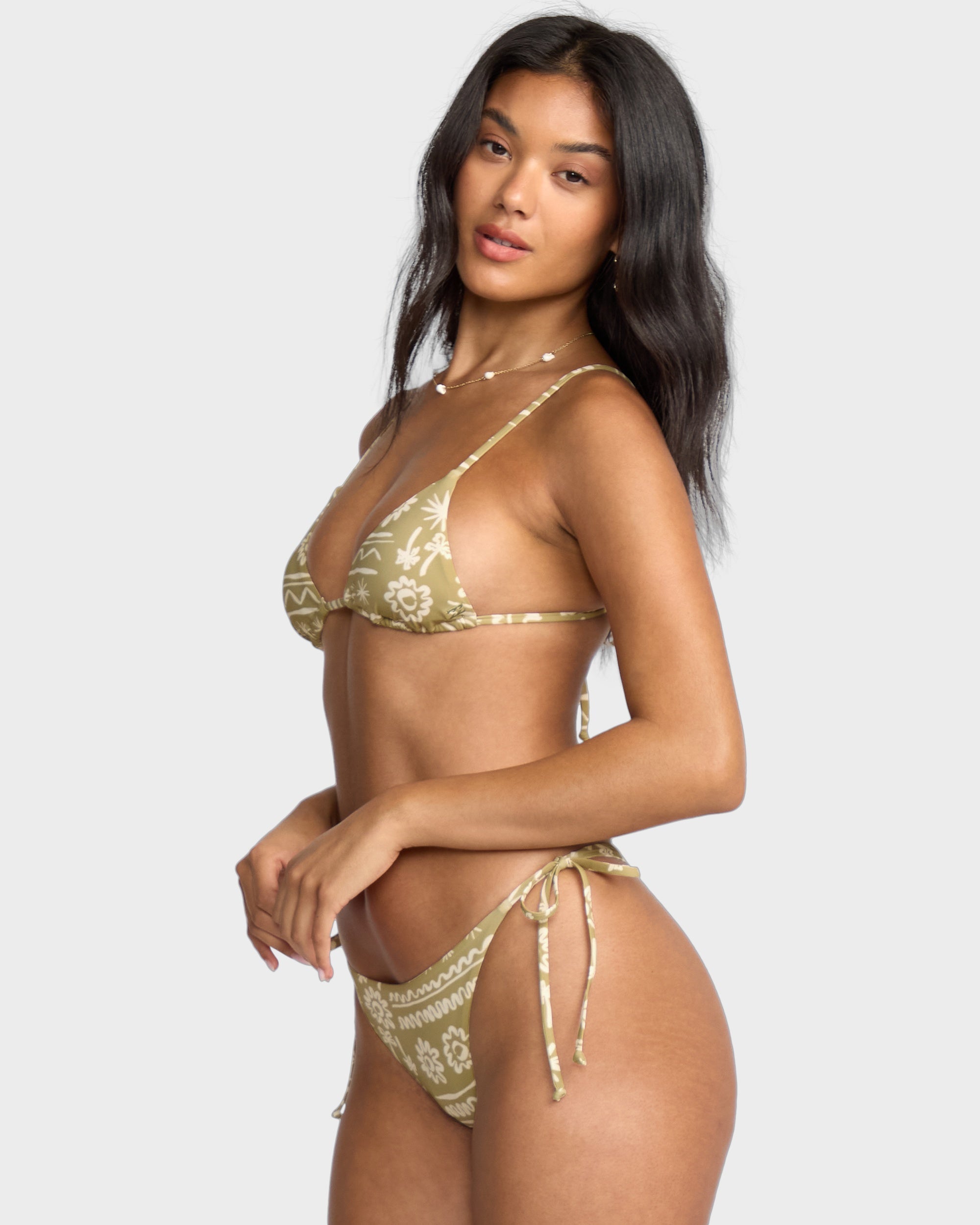 Womens Lost On You Mini Slide Triangle Bikini Top