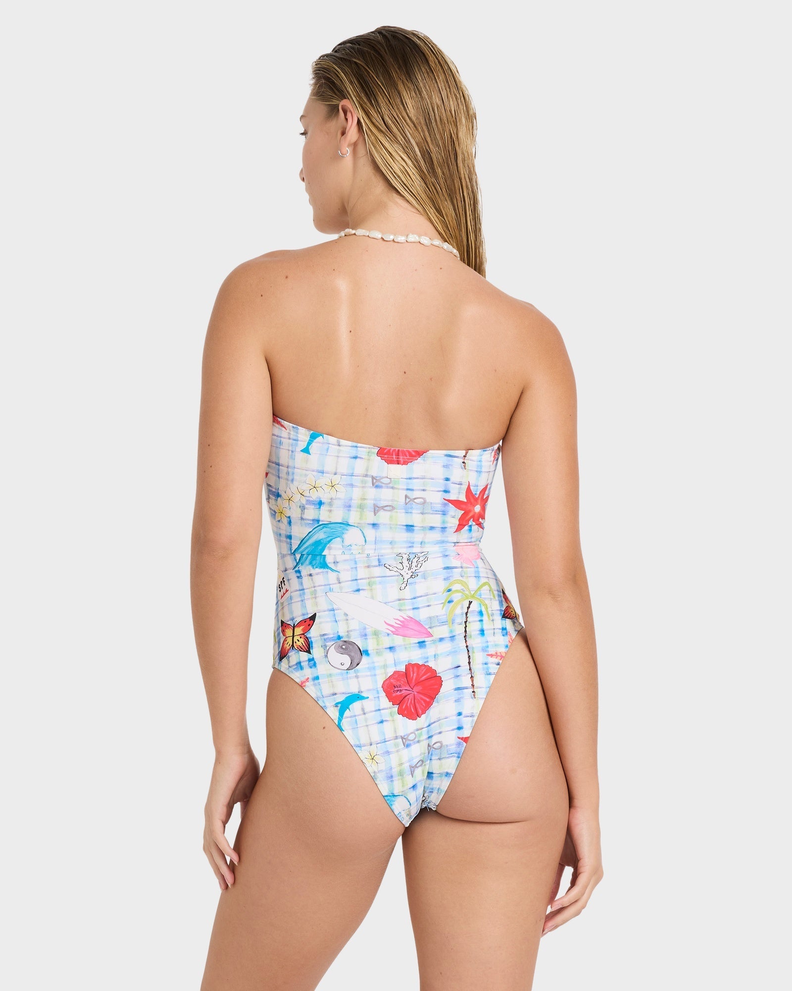 Womens Lottie Hall Summer Bandeau One Piece Swimsuit