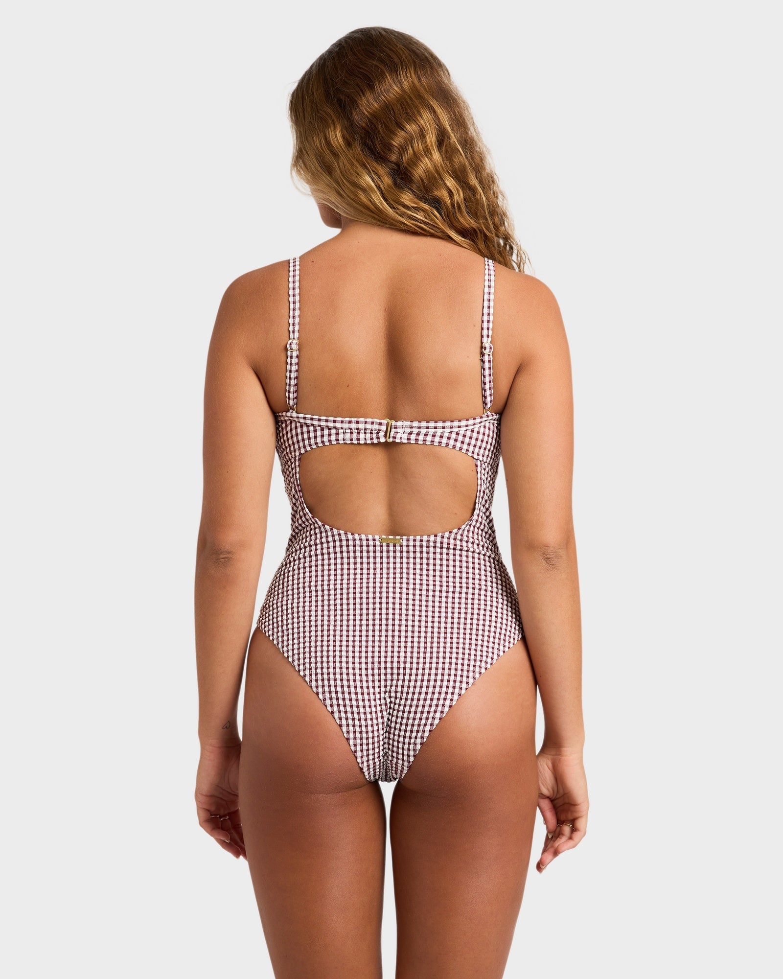 Womens Mini Wave Check Mia D/DD One Piece Swimsuit