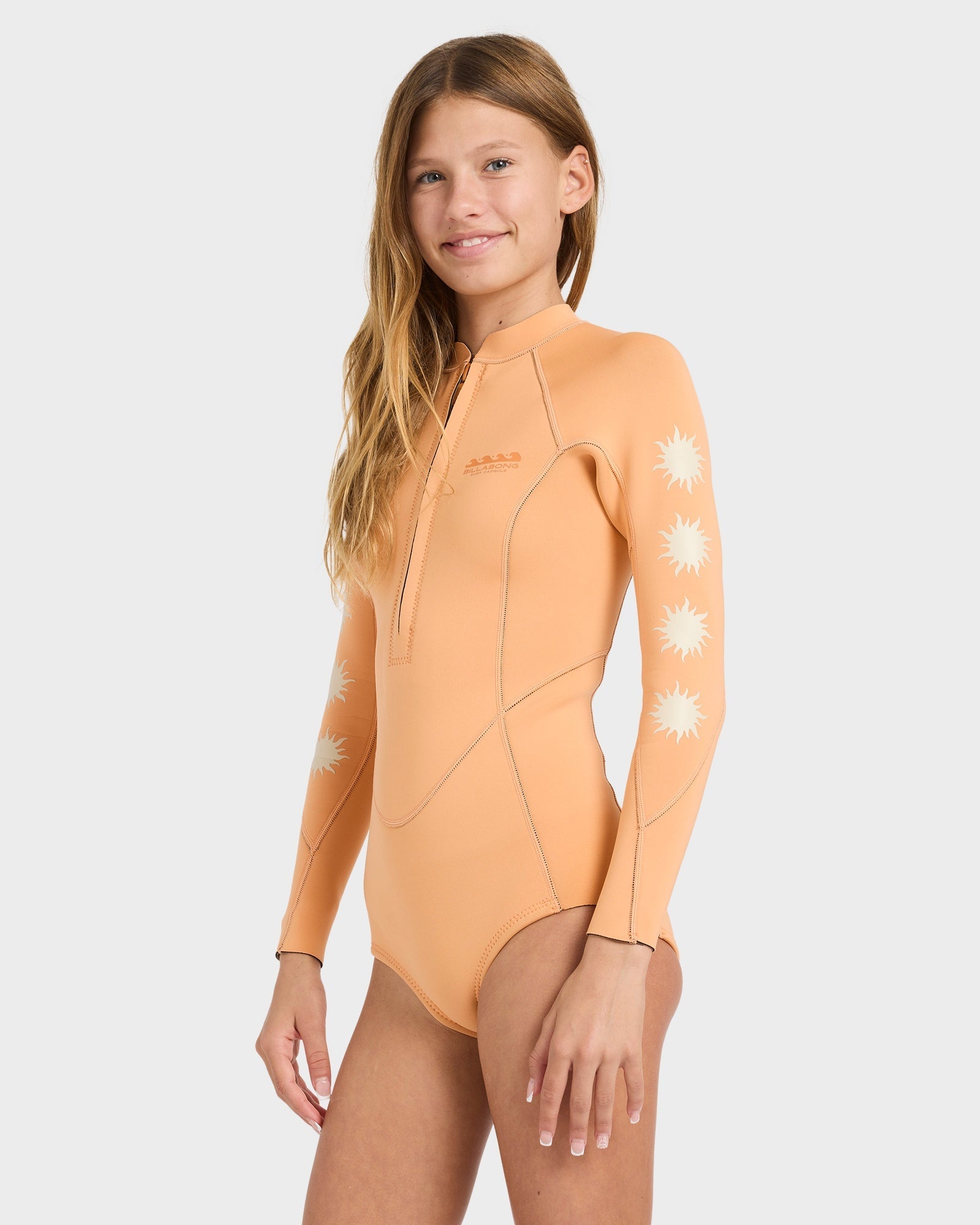 Girls 8-14 2/2mm Teen Salty Dayz Nat Long Sleeve Springsuit