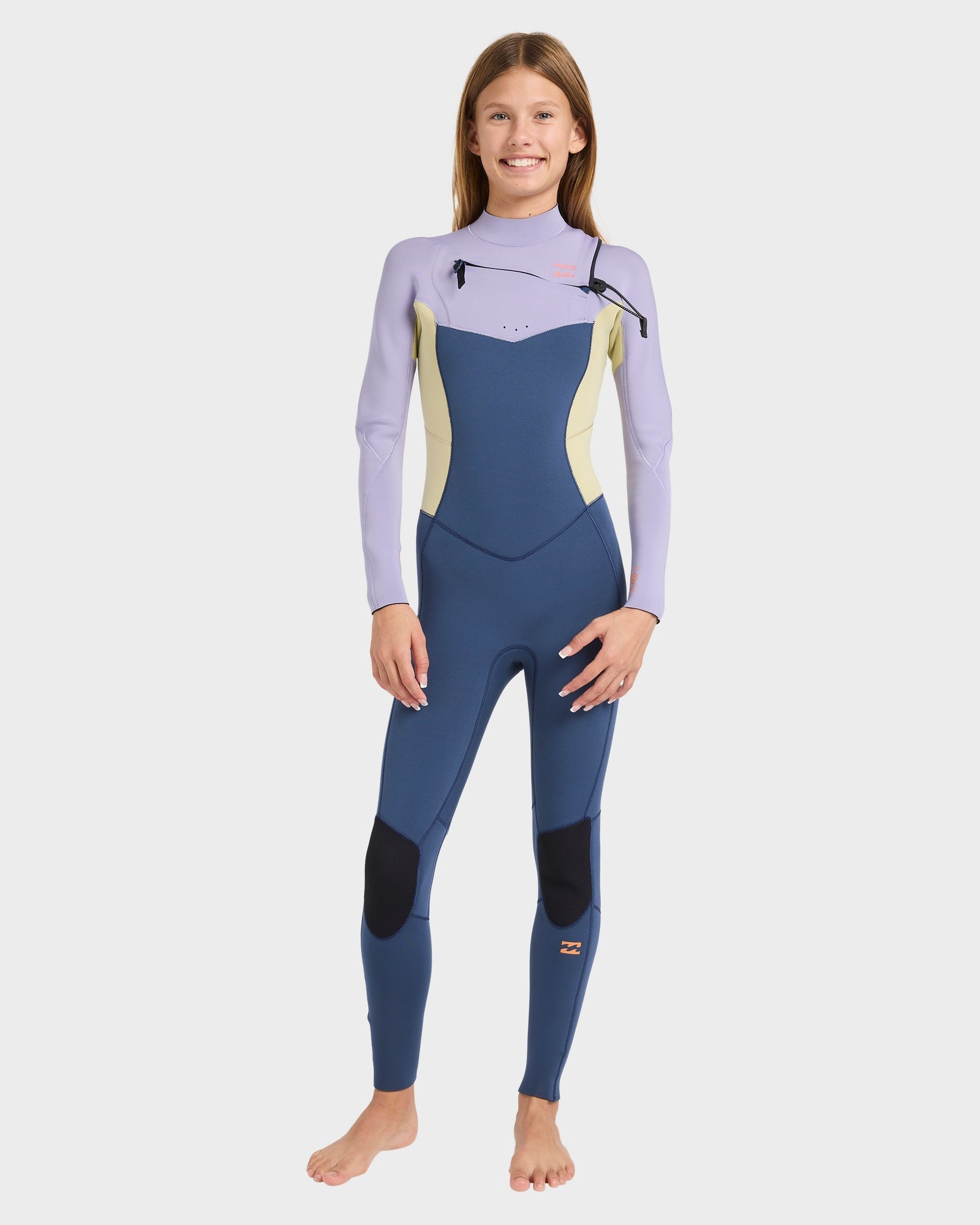 Girls 8-14 4/3 mm Synergy Natural Chest Zip GBS Steamer Wetsuit