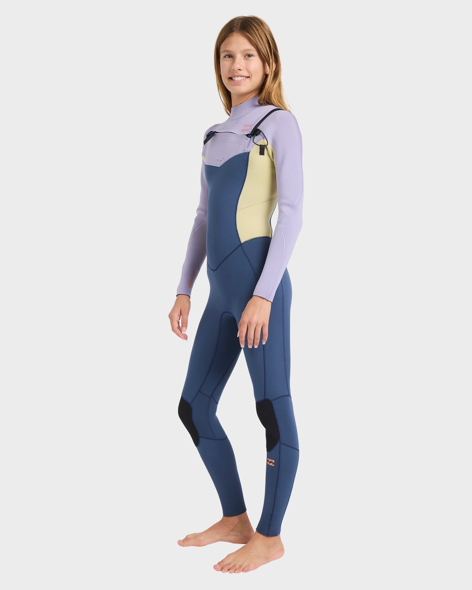 Girls 8-14 4/3 mm Synergy Natural Chest Zip GBS Steamer Wetsuit