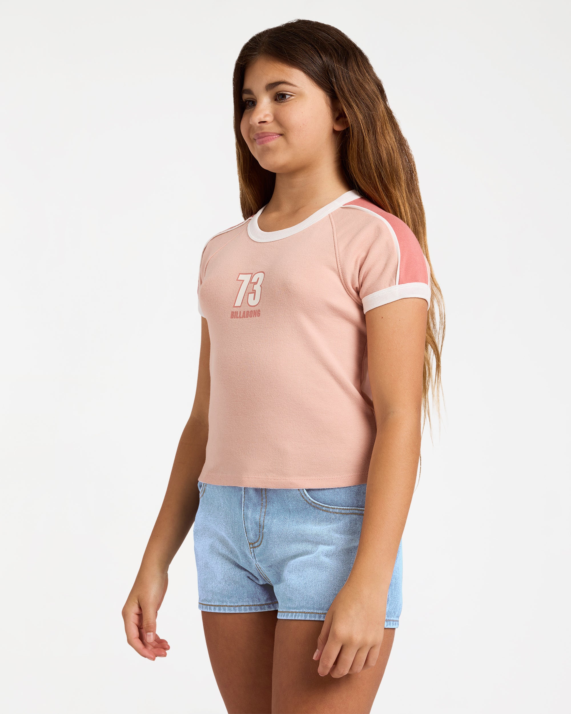 Girls 6-16 Shoreline Club Ringer T-Shirt