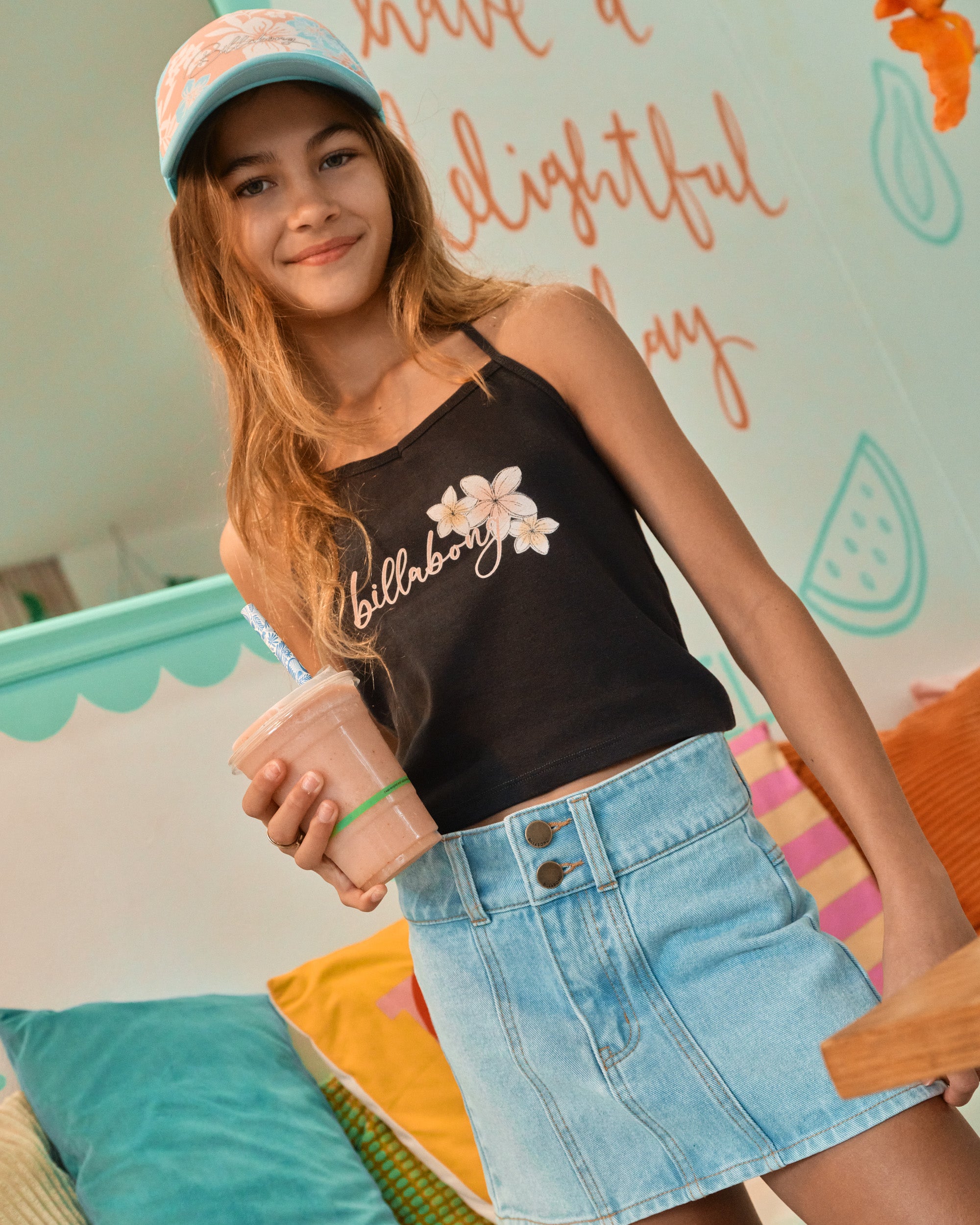 Girls 6-16 Bloom Crush Halter Neck Top