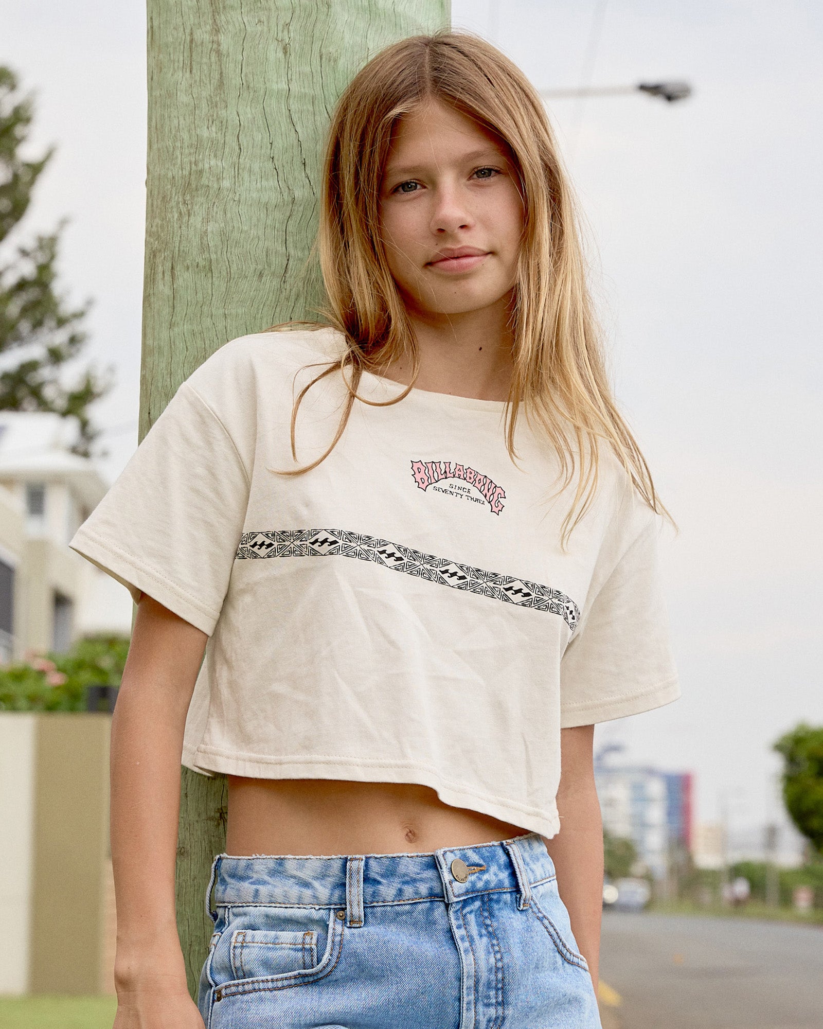 Girls 6-14 Wave Of The Day Crop Top