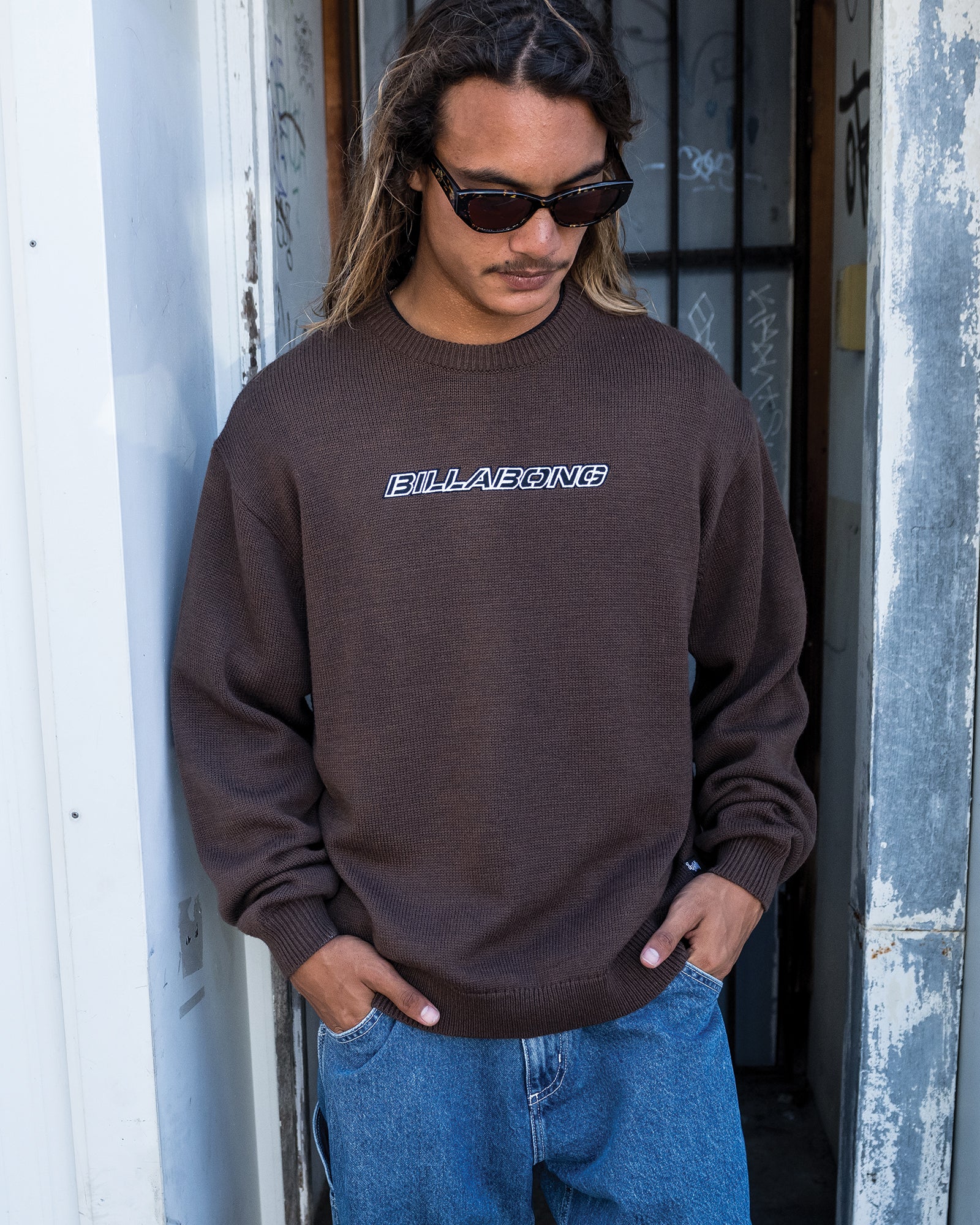 Mens Warped Crew Neck