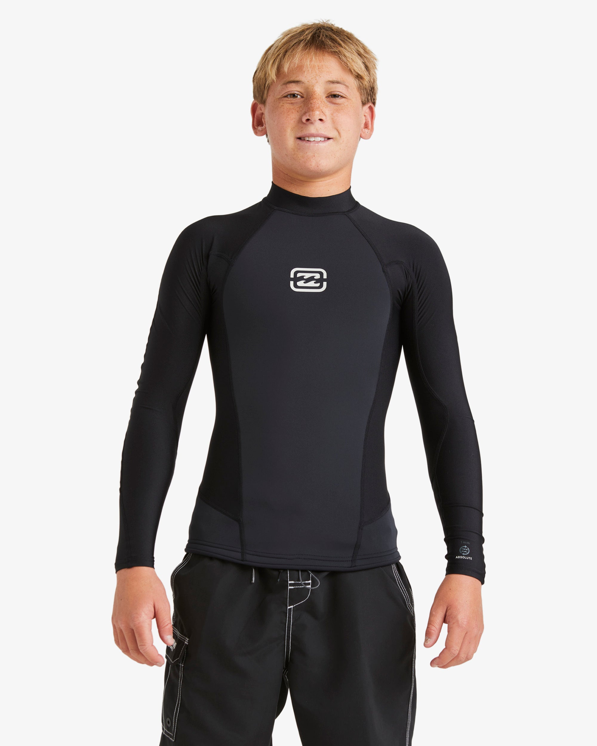 Boys 6-16 1mm Absolute Natural Poly Long Sleeve Wetsuit Top