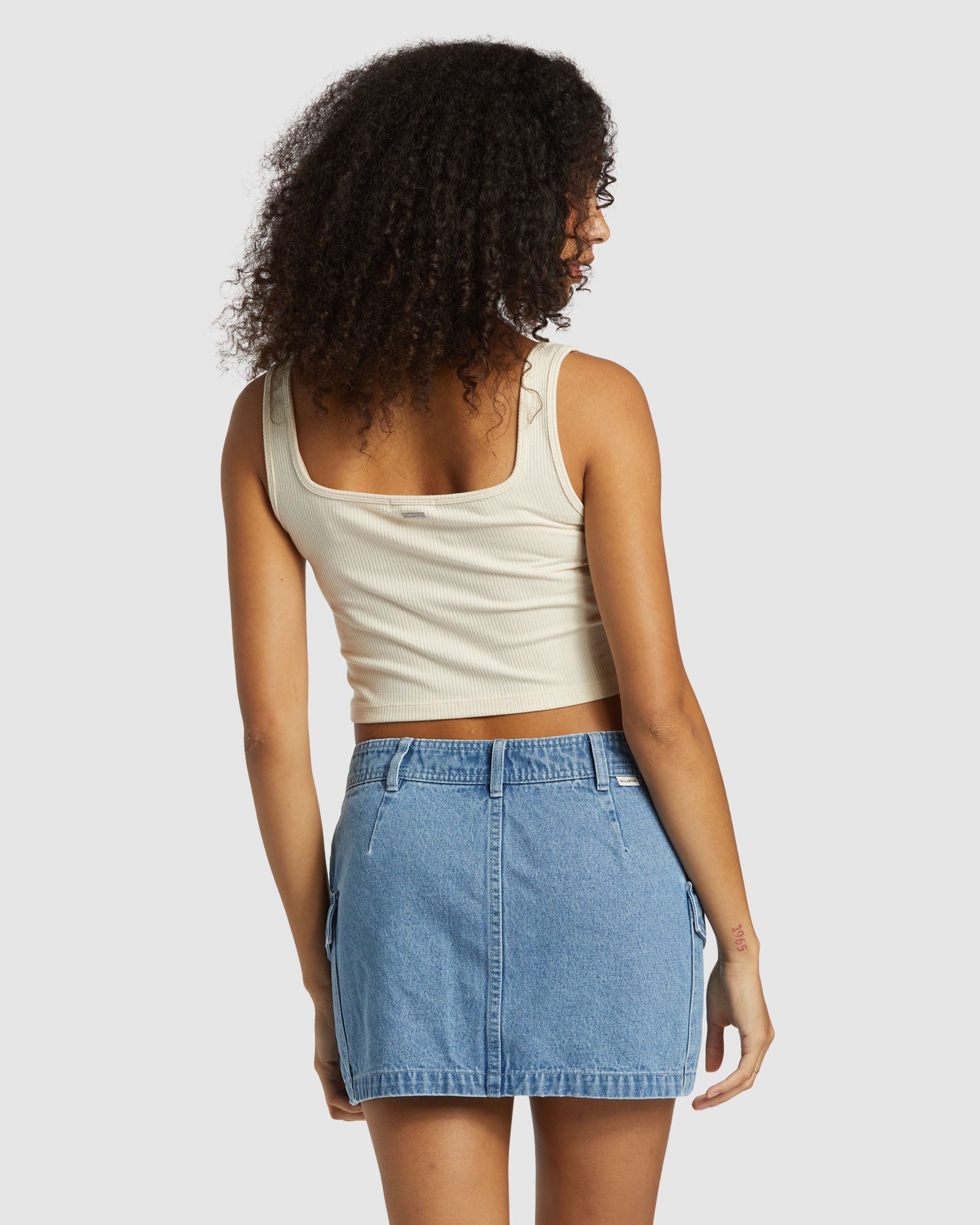 Womens Hilary Cargo Denim Skirt