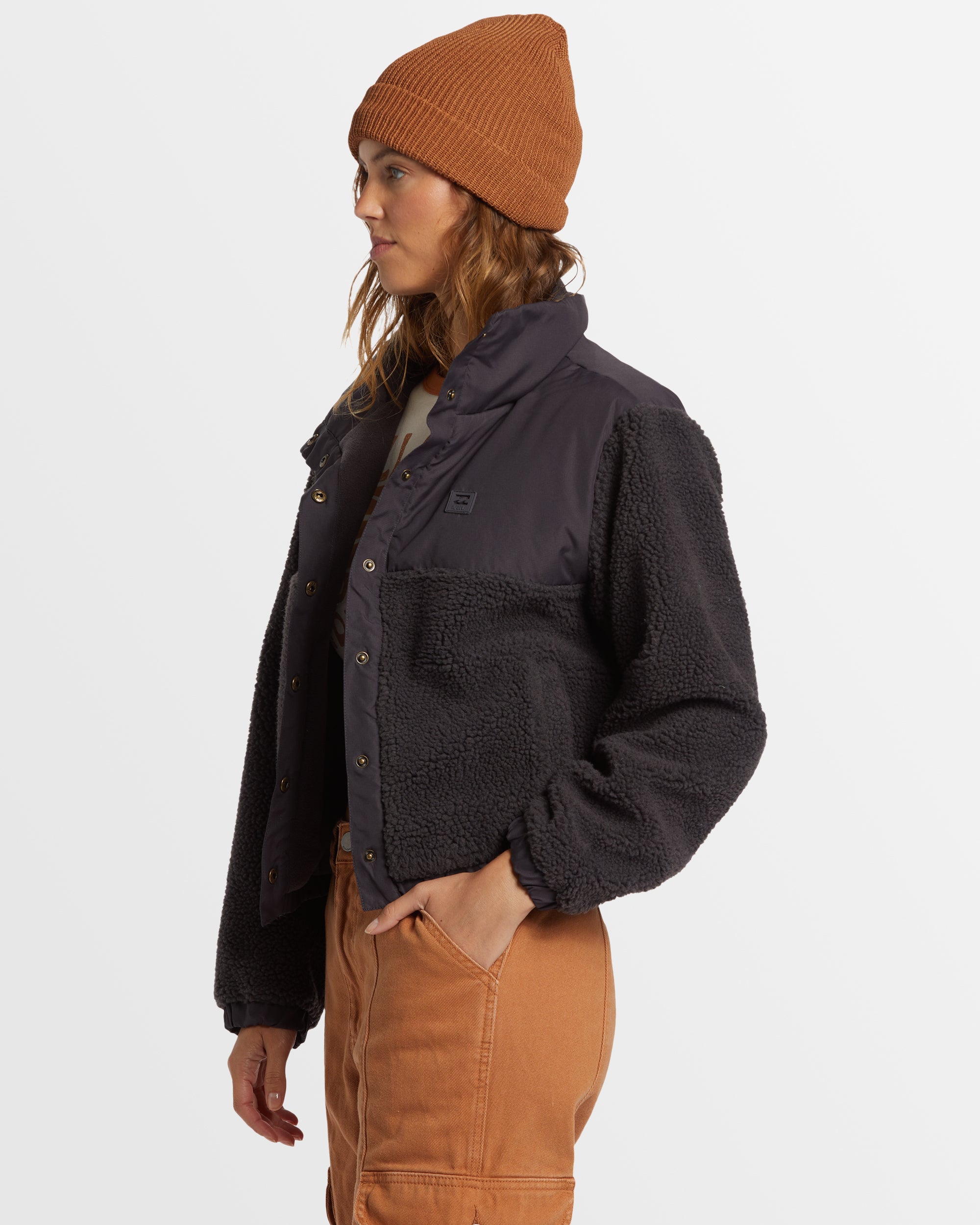Womens Lost Trails Button Up Fleece Jacket