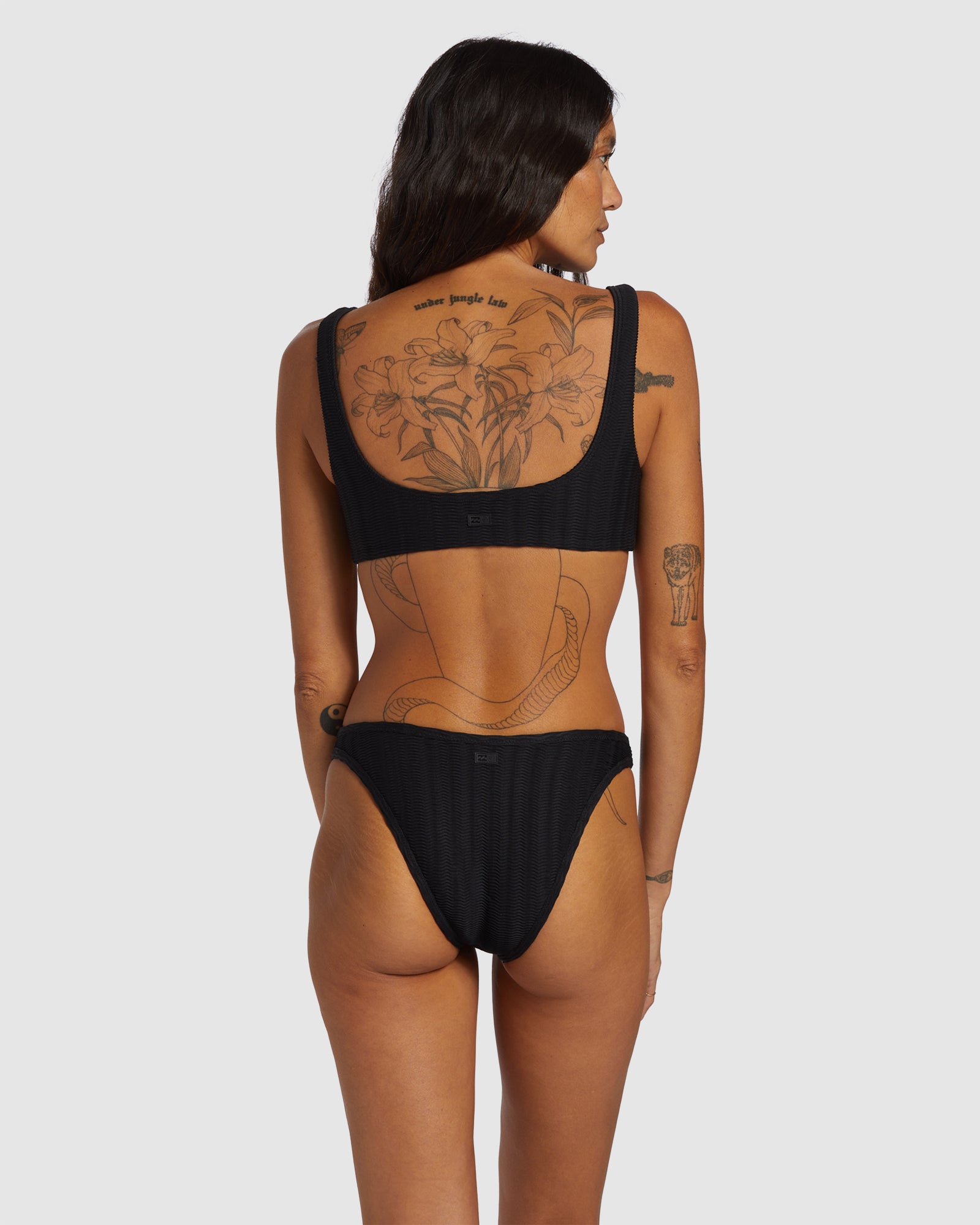 Womens Coral Gardeners Wave Trip Twisted Tank Bikini Top