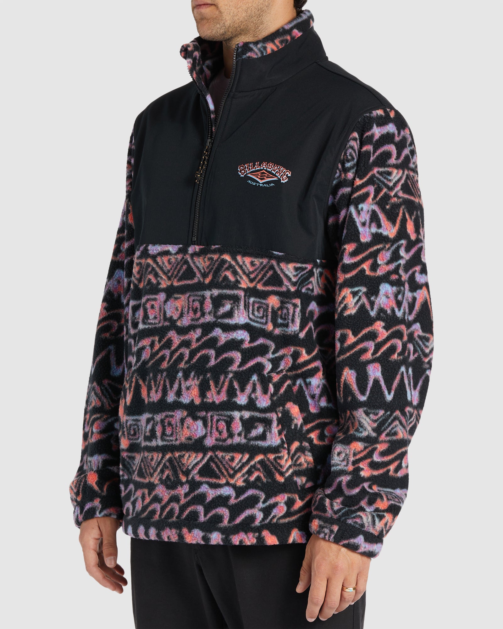 Mens A/Div Boundary Re-Issue Mock Neck Fleece Pullover