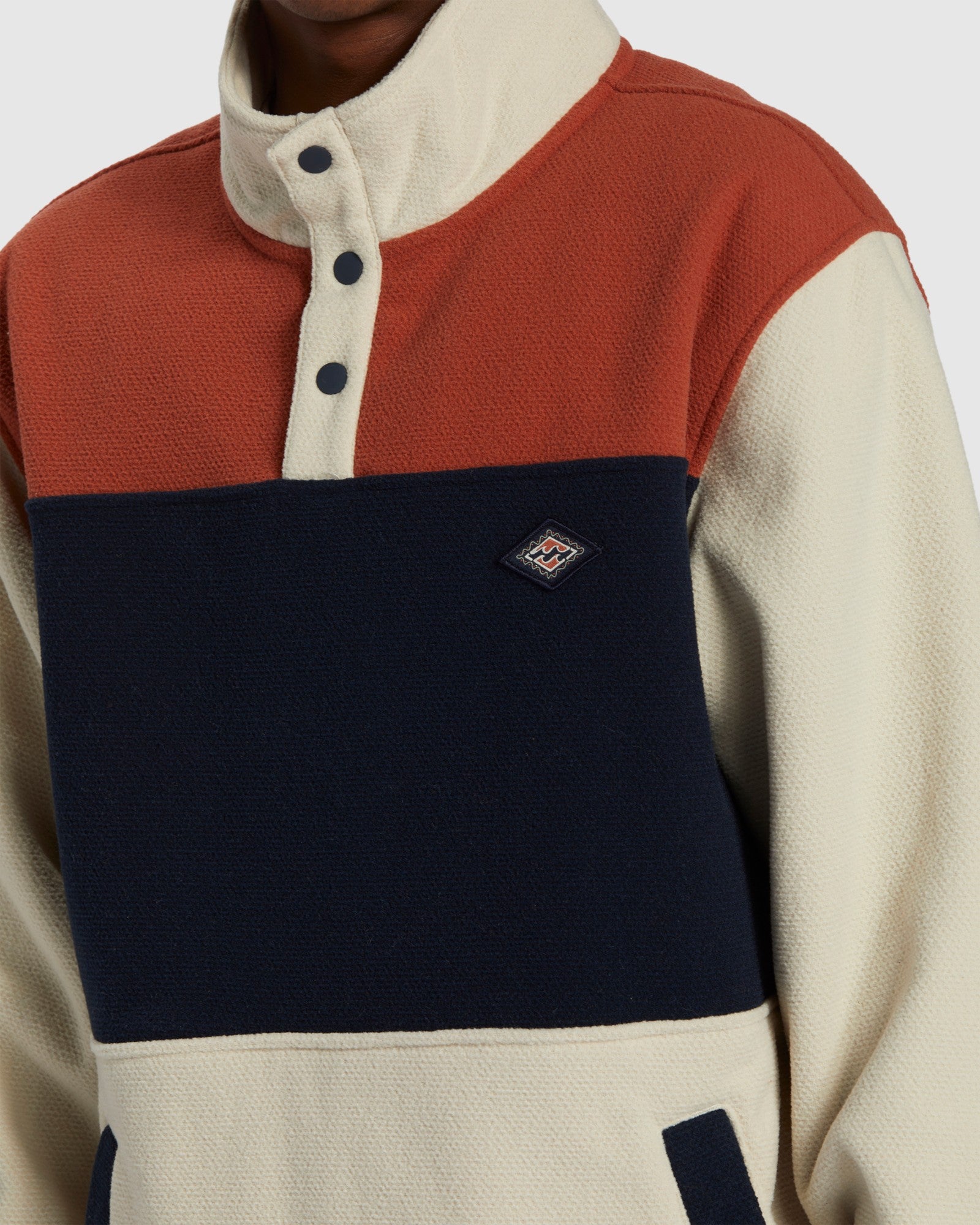 Mens A/Div Boundary Mock Snap Pullover