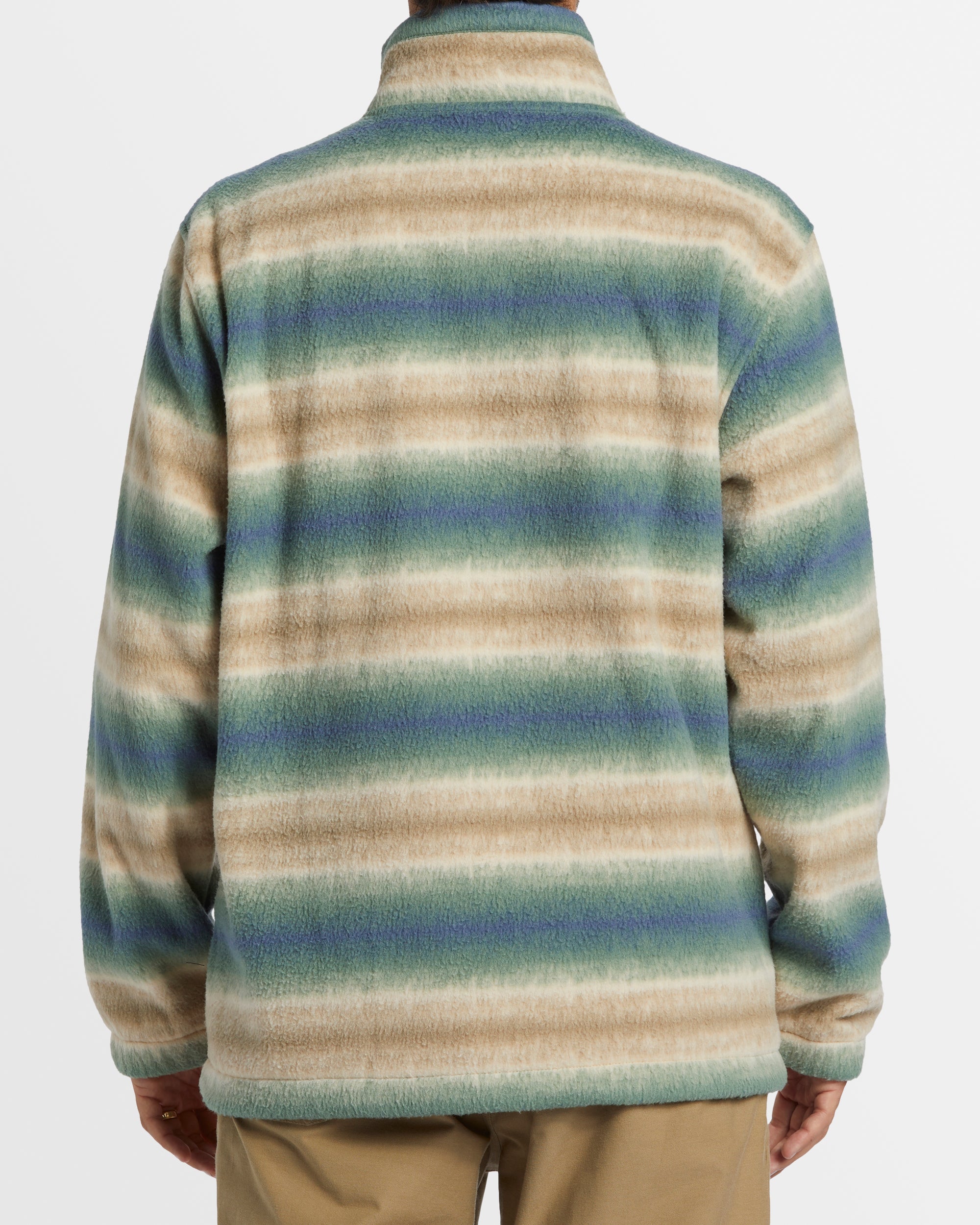 Mens Boundary Mock Neck Fleece Pullover
