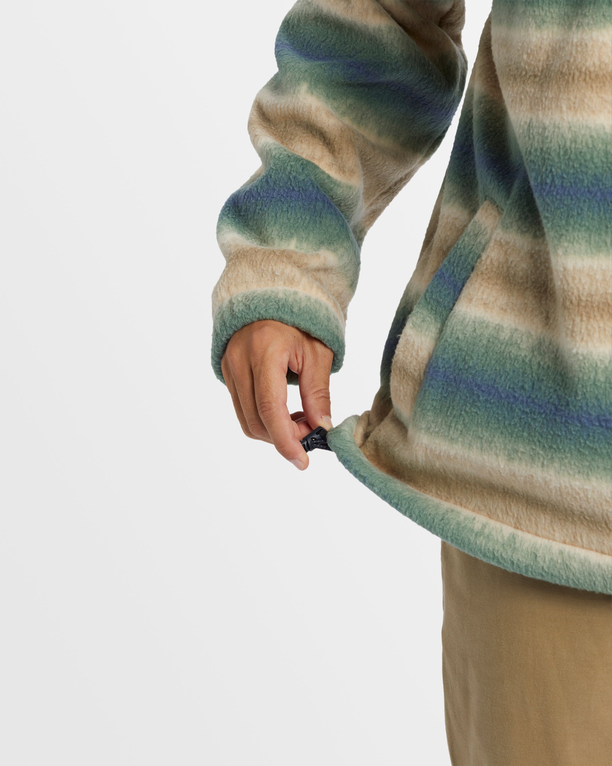 Mens Boundary Mock Neck Fleece Pullover