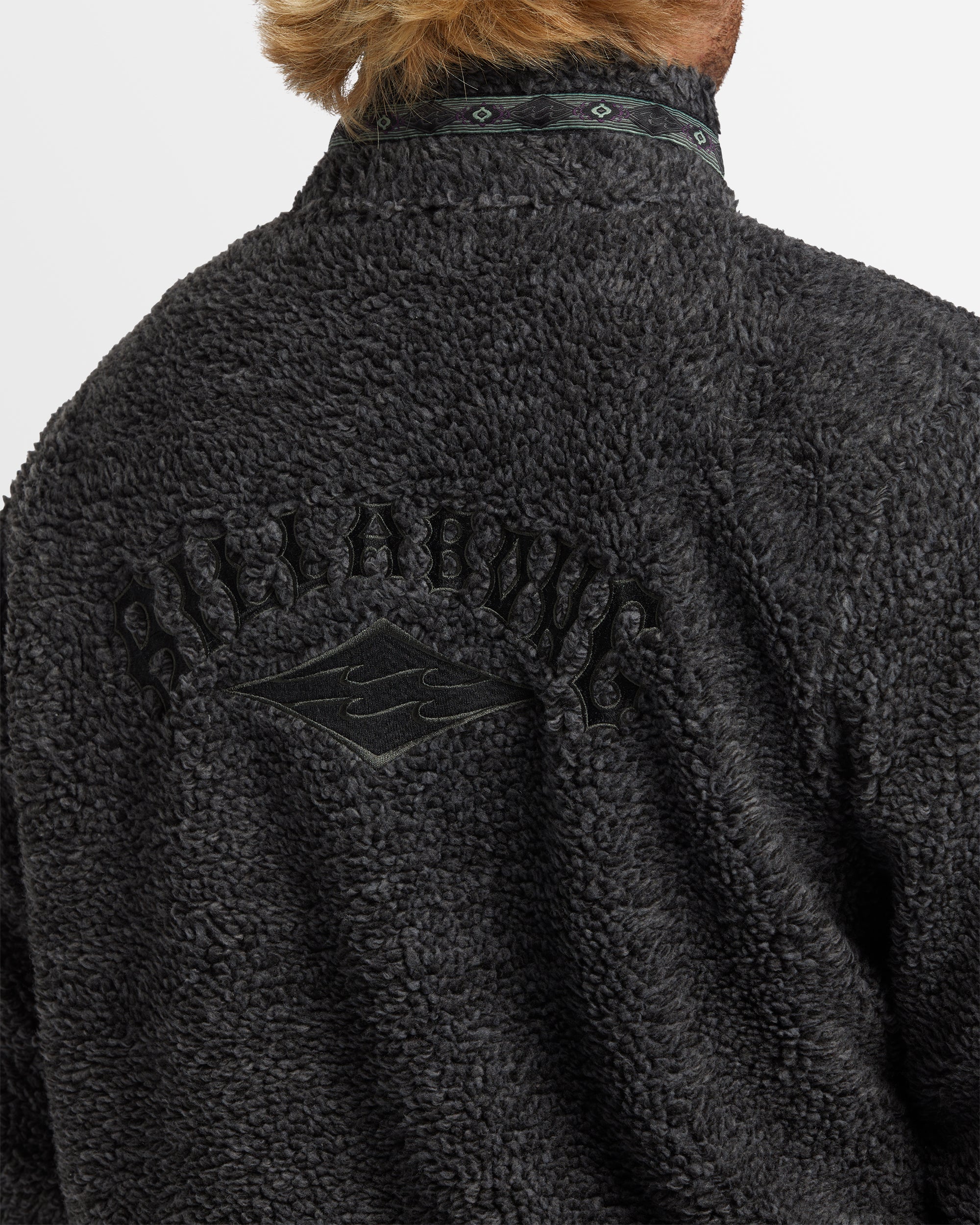 Mens Boundary Tombstone Mock Neck Fleece Pullover