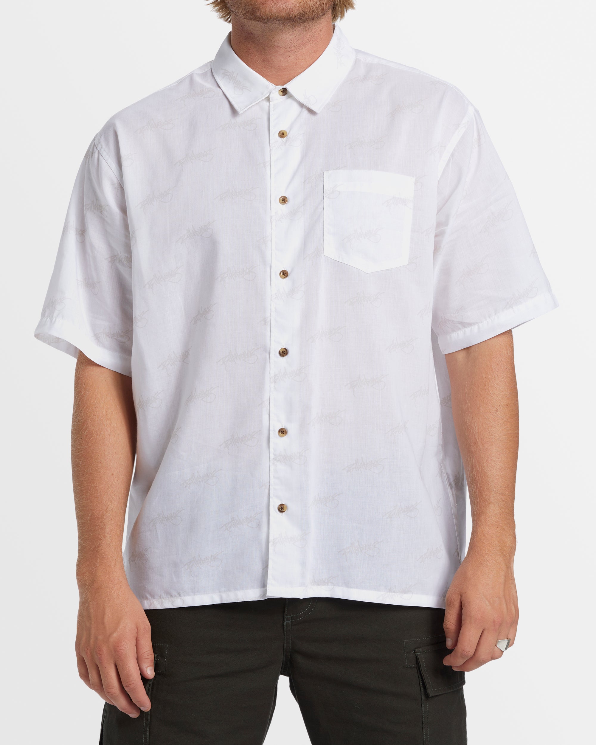 Mens Script Print Shirt