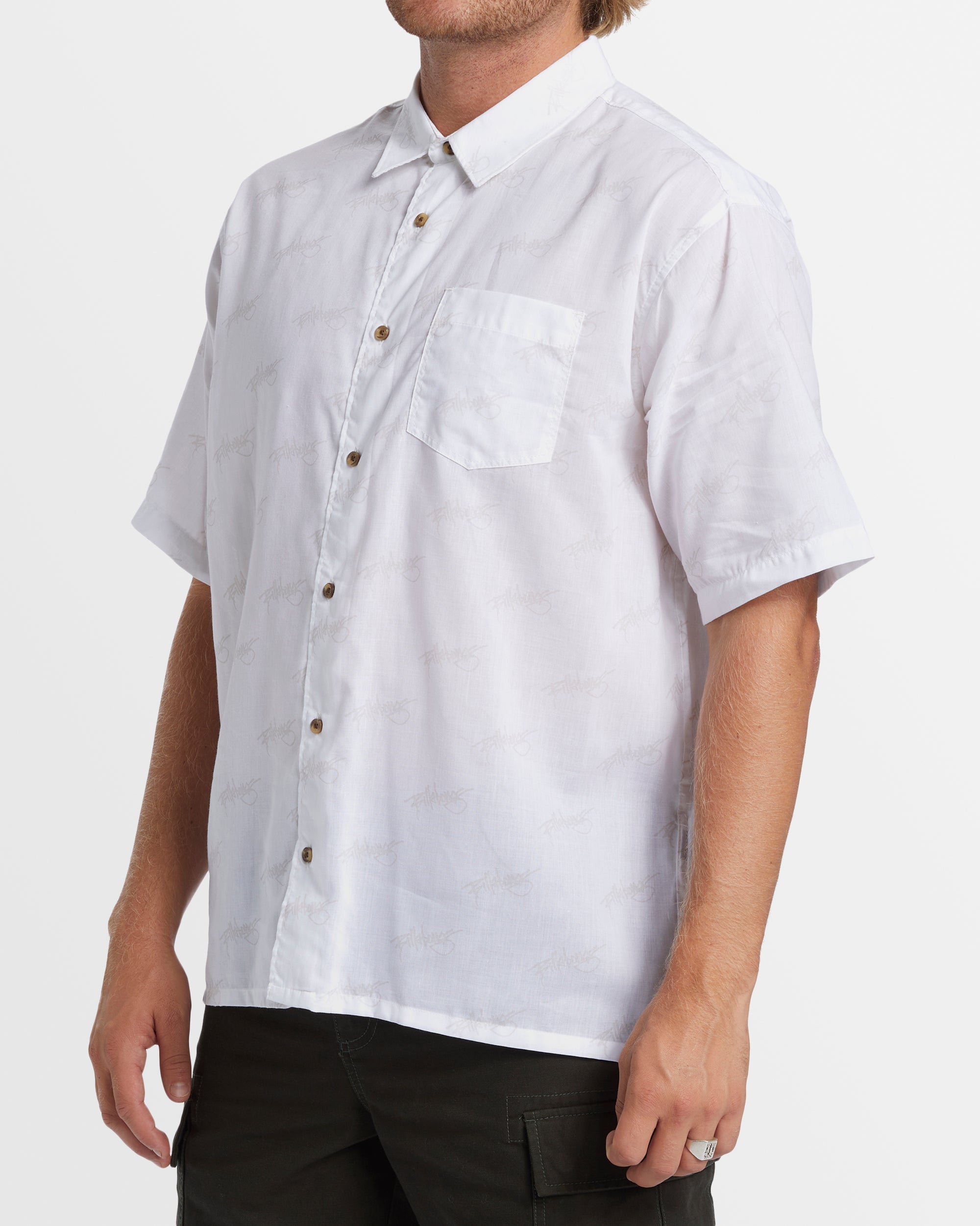 Mens Script Print Shirt
