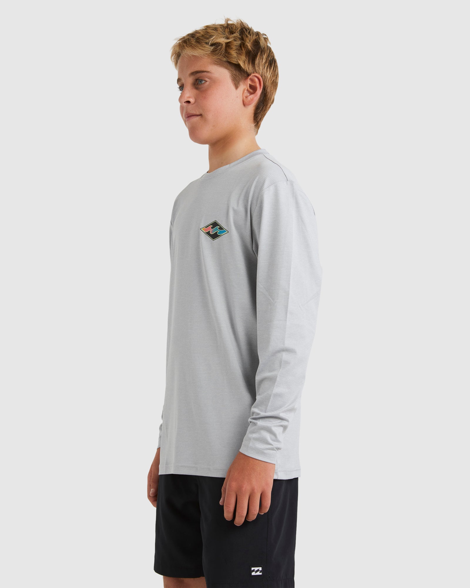 Boys 8-16 Diamond Shoreline Long Sleeve Rash Vest