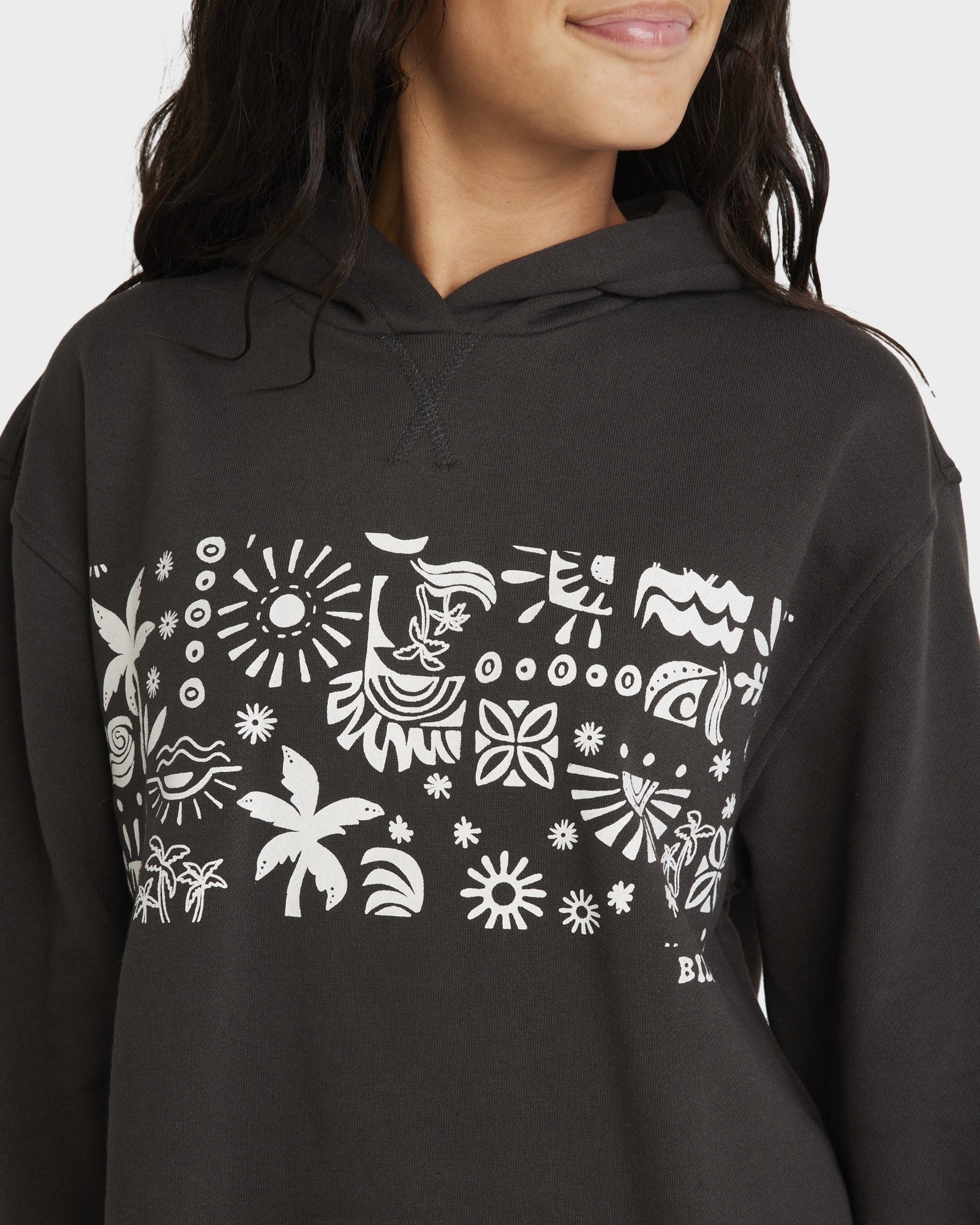 Girls 6-14 Paradise Stamp Pullover Hoodie