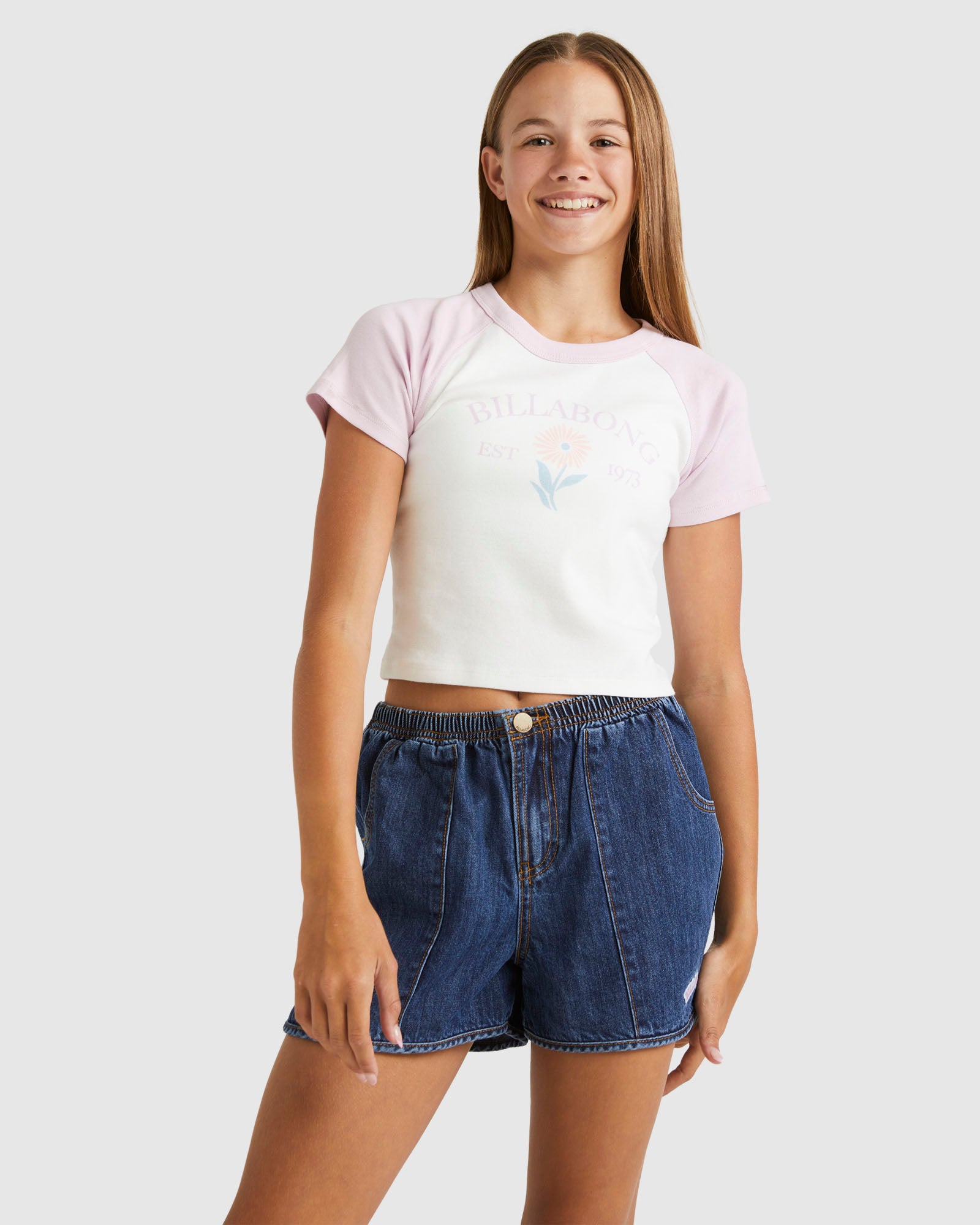 Girls 6-14 Sunny Raglan T-Shirt