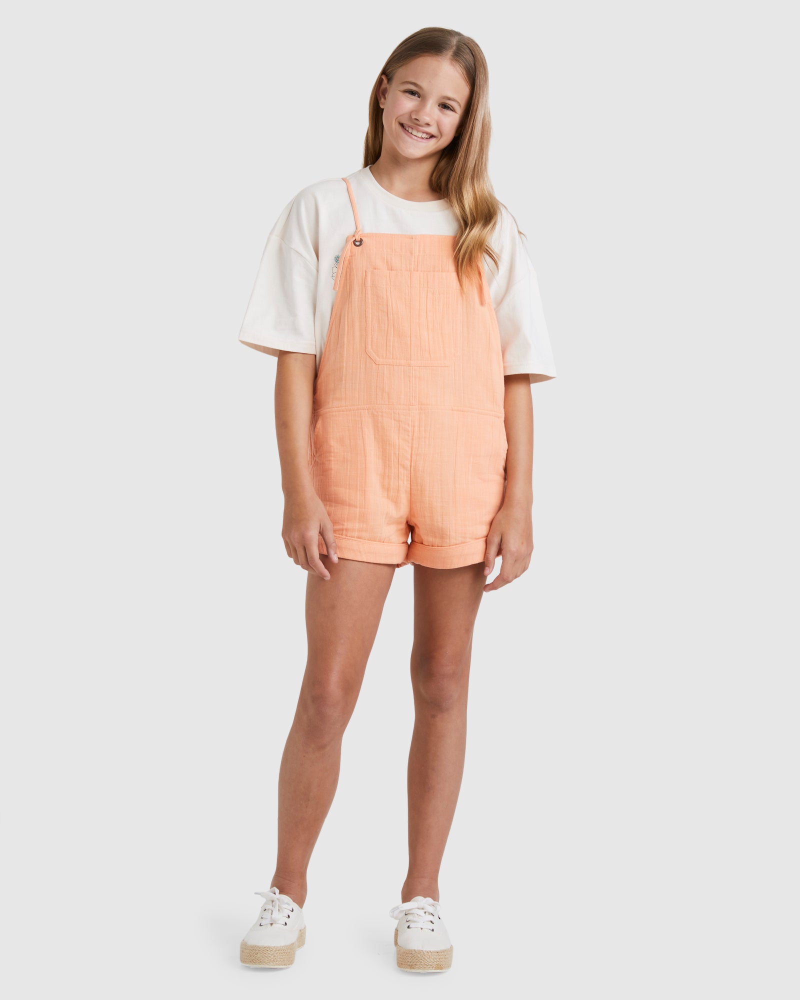 Girls 6-14 Montana Dungaree Playsuit