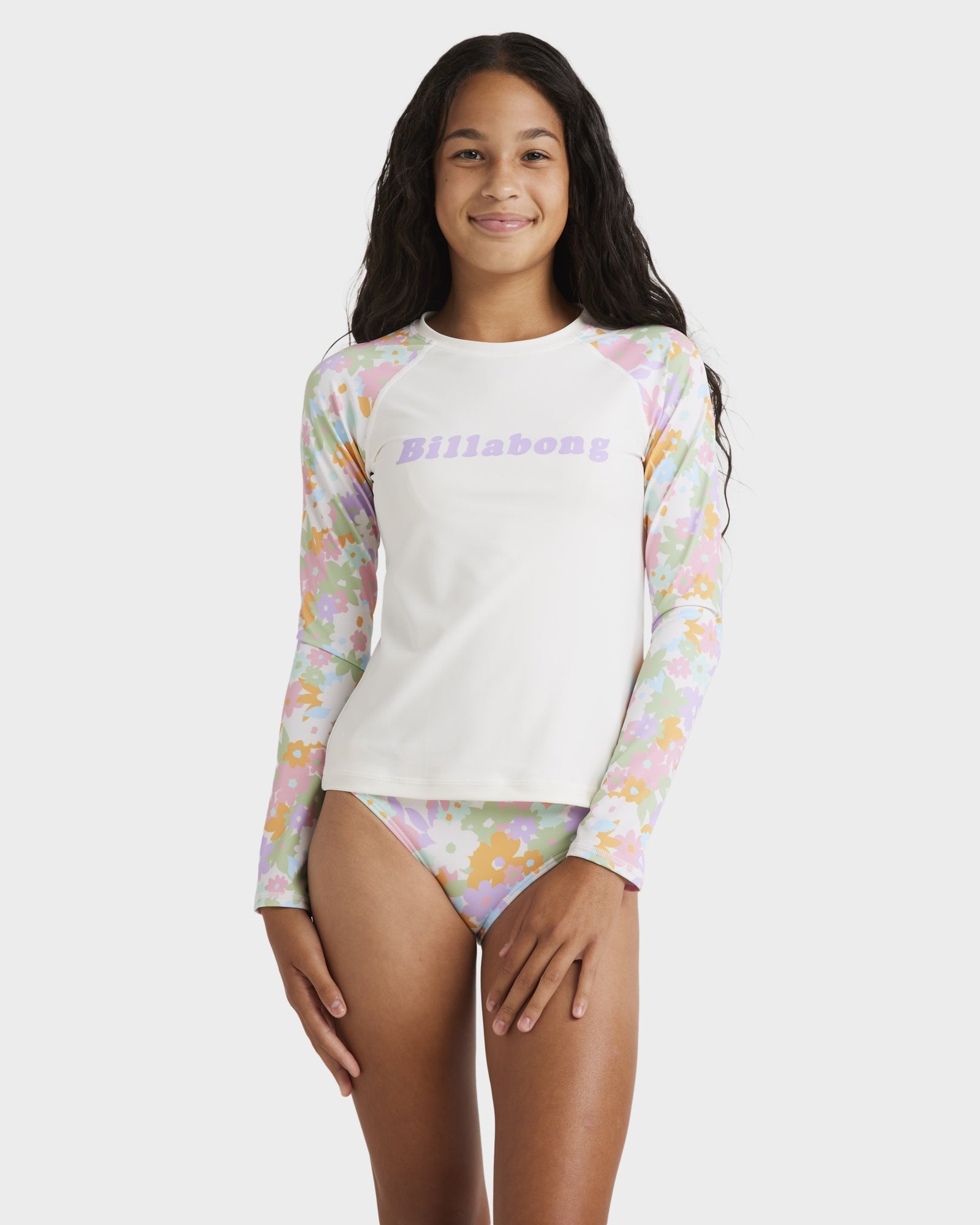 Girls 6-14 Kissed By The Sun Long Sleeve Rash Vest