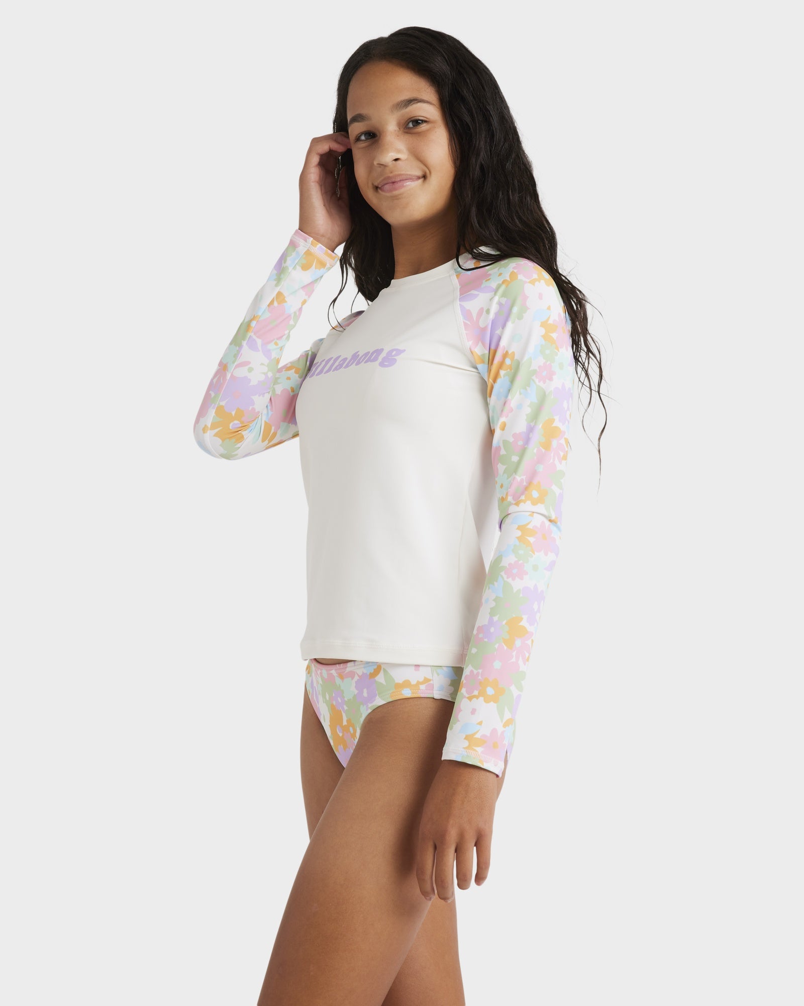 Girls 6-14 Kissed By The Sun Long Sleeve Rash Vest