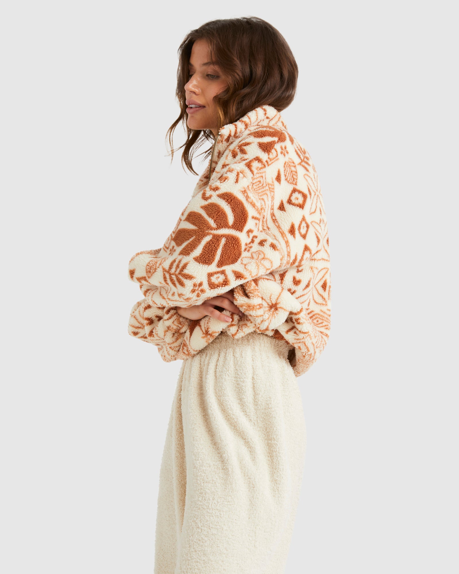 Womens Totally Tiki Half Zip Fleece Jumper