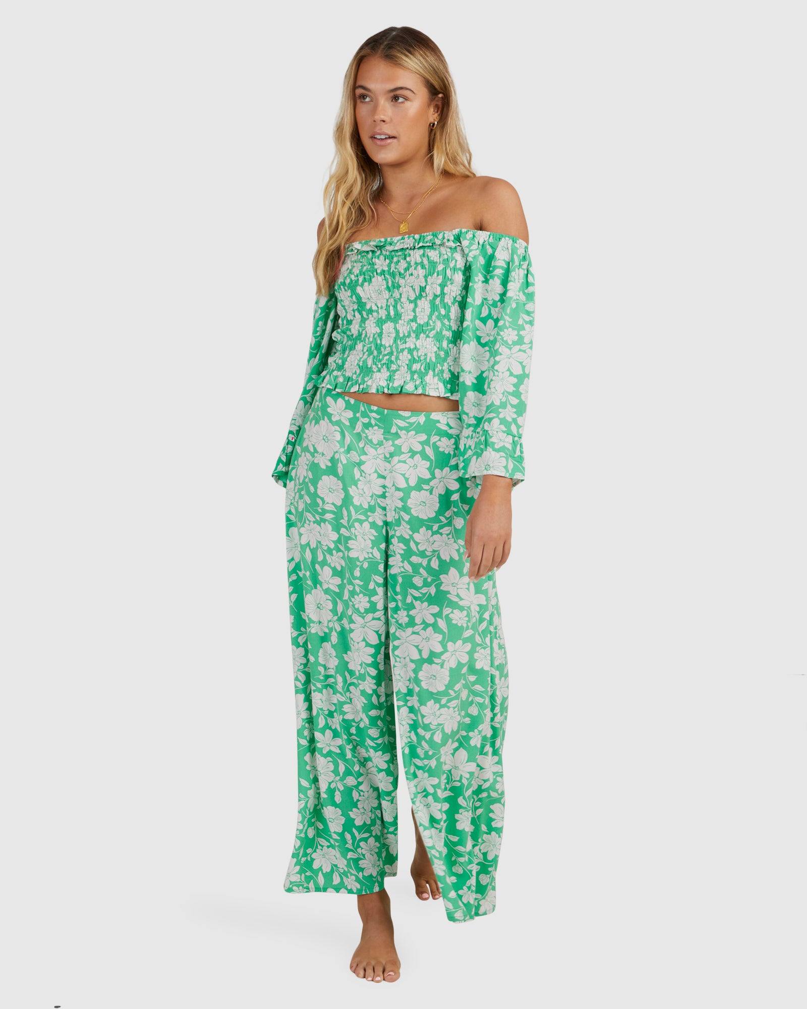 Womens On My Mind Isle Wide Leg Beachy Pants